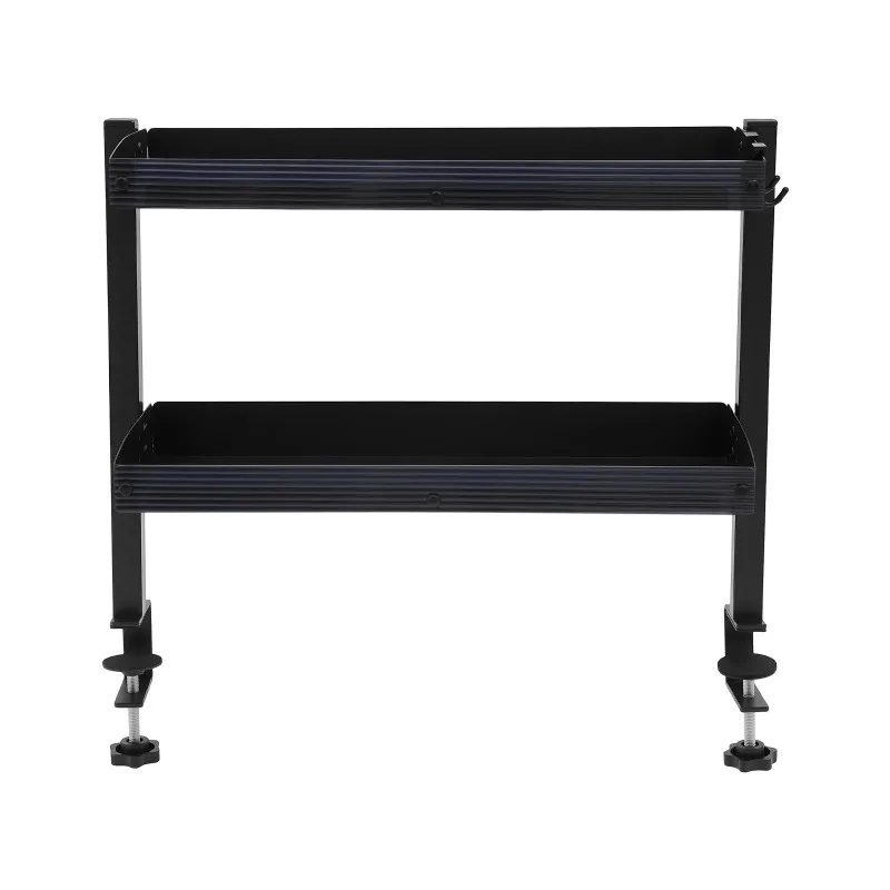 2 Tier Clamp-On Desk Shelf Black Desk Organizer Adjustable Table Corner Storage Basket Metal Computer Desktop Floating Shelf
2 Tier Clamp-On Desk Shelf Black Desk Organizer Adjustable Table Corner Storage Basket Metal Computer Desktop Floating Shelf