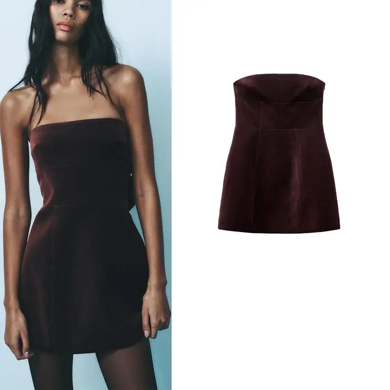Autumn Winter Velvet ort Dr oulder Bared Ba Bowknot Design No Sve Women's Faion Dr Polyester Fiber
Autumn Winter Velvet ort Dr oulder Bared Ba Bowknot Design No Sve Women's Faion Dr Polyester Fiber