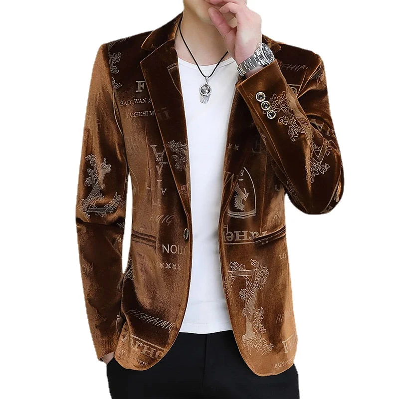 Small Suit Men's Gold Velvet Upscale Korean Version Slim Fit Mid Youth Trend Jacquard Short Casual Suit
Small Suit Men's Gold Velvet Upscale Korean Version Slim Fit Mid Youth Trend Jacquard Short Casual Suit