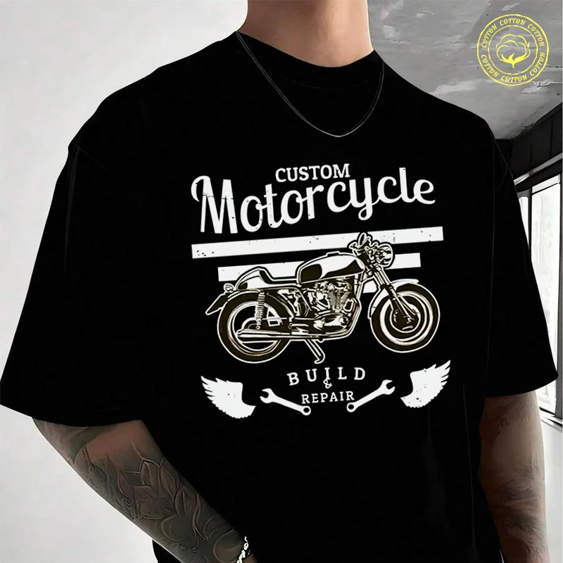 MOTORCYCLE Letter Graphic Men's Cotton T-Shirt Moto New Casual O-neck Short Sleeve Summer Streetwear Tees
MOTORCYCLE Letter Graphic Men's Cotton T-Shirt Moto New Casual O-neck Short Sleeve Summer Streetwear Tees