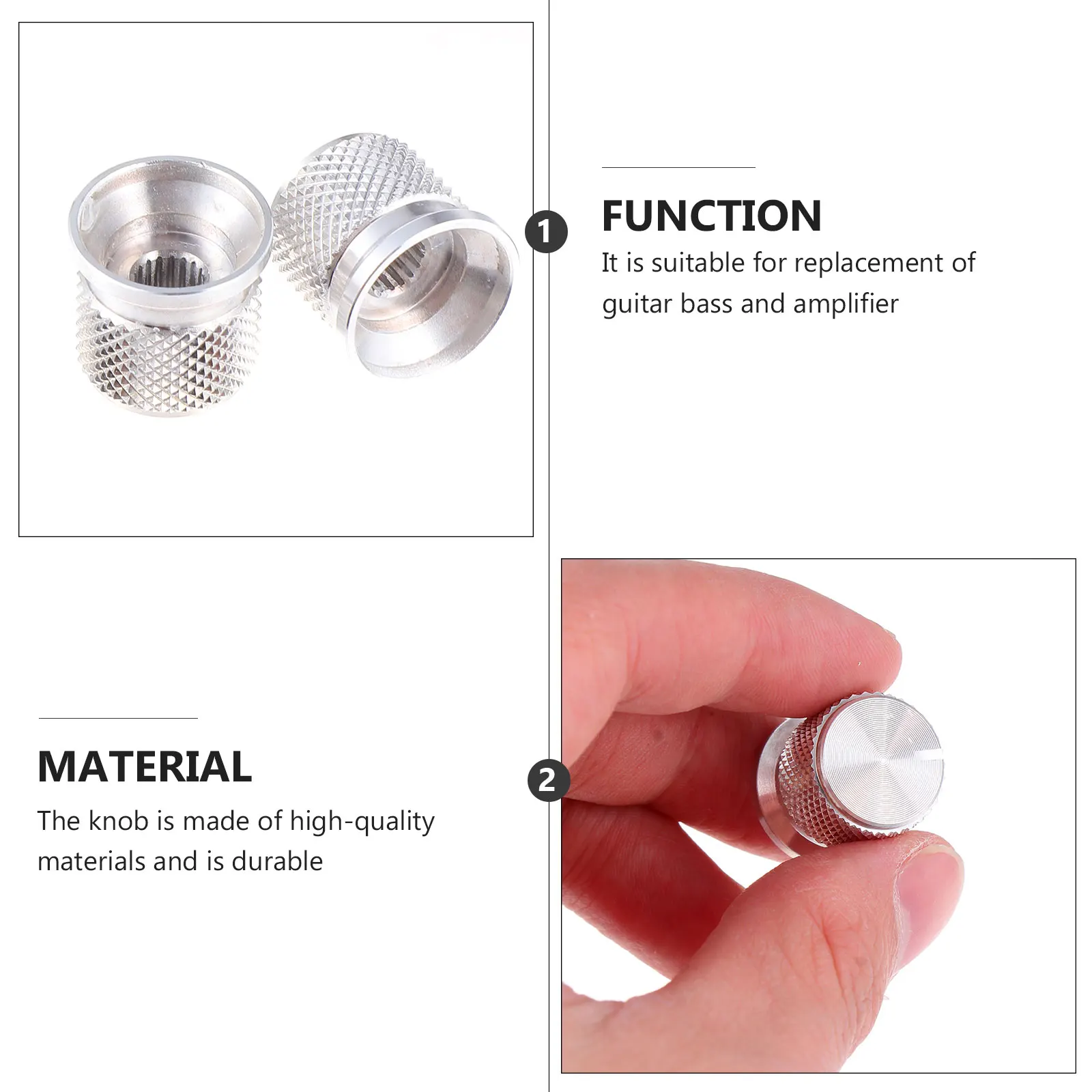 2pcs Volume Adjustment Knob Guitar Bass Tone Control Knurled Barrel Flat Top Anti Slip Electric Guitar Amplifier Speaker
2pcs Volume Adjustment Knob Guitar Bass Tone Control Knurled Barrel Flat Top Anti Slip Electric Guitar Amplifier Speaker