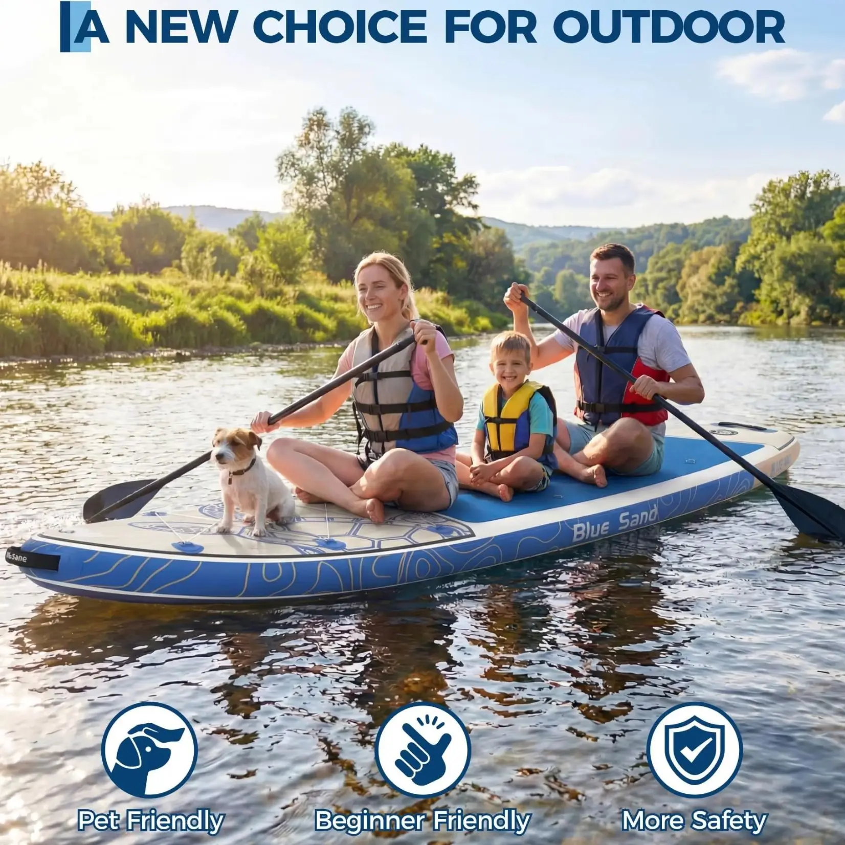 11' Inflatable Stand Up Paddle Board, 500LBS Weight Capacity, Wide Stand Up Paddle Board with Premium SUP Accessories, Non-Slip EVA Deck, for Adults & Youth of All Skill Levels, Dark Wood Grain
11' Inflatable Stand Up Paddle Board, 500LBS Weight Capacity, Wide Stand Up Paddle Board with Premium SUP Accessories, Non-Slip EVA Deck, for Adults & Youth of All Skill Levels, Dark Wood Grain