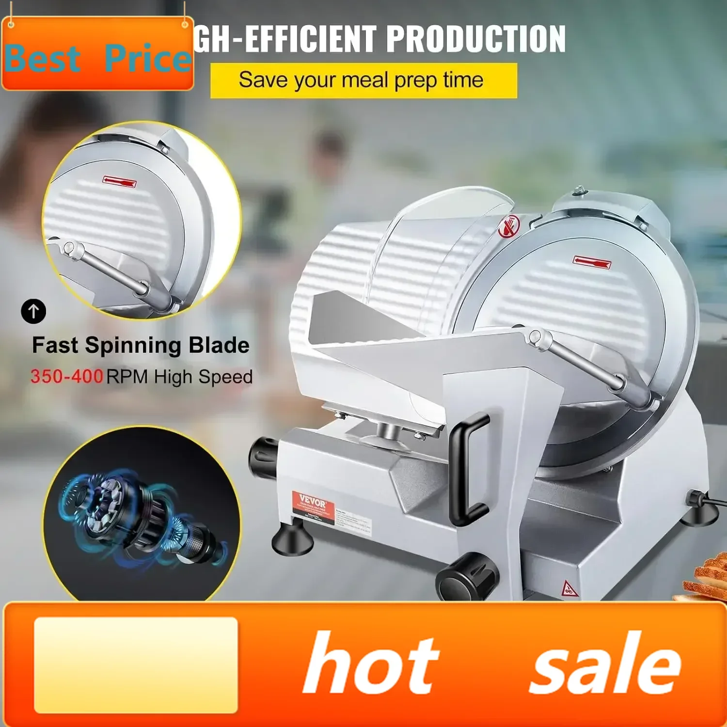 Бестселлер: Коммерческая электрическая мясорезка 240 Вт, 10-дюймовый нож из углеродистой стали, электрическая машина для нарезки продуктов, машина для нарезки деликатесов, скорость 350-400 об/мин.
Бестселлер: Коммерческая электрическая мясорезка 240 Вт, 10-дюймовый нож из углеродистой стали, электрическая машина для нарезки продуктов, машина для нарезки деликатесов, скорость 350-400 об/мин.