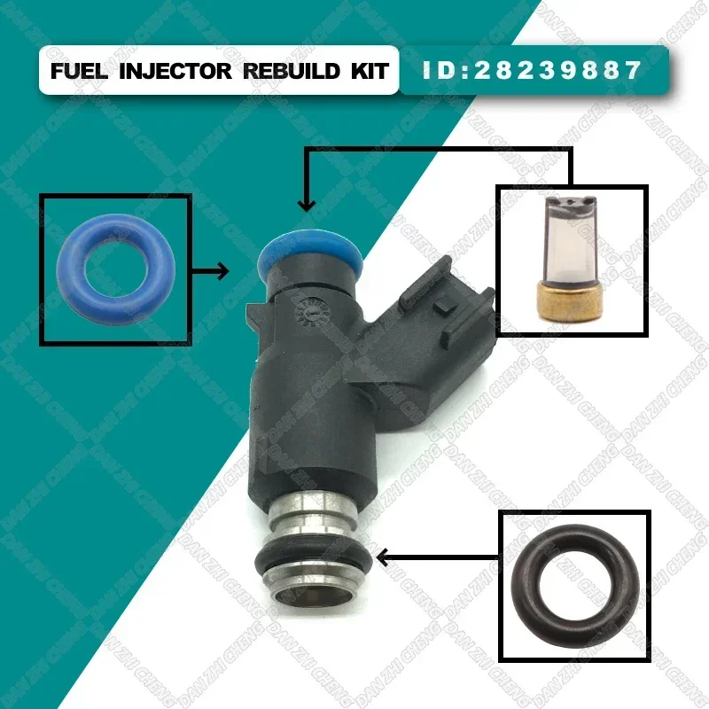 Fuel Injector Service Repair Kit Filters Orings Seals Grommets for 28239887 7302C S50 RE58 For Chinese Car Mini bus truck
Fuel Injector Service Repair Kit Filters Orings Seals Grommets for 28239887 7302C S50 RE58 For Chinese Car Mini bus truck