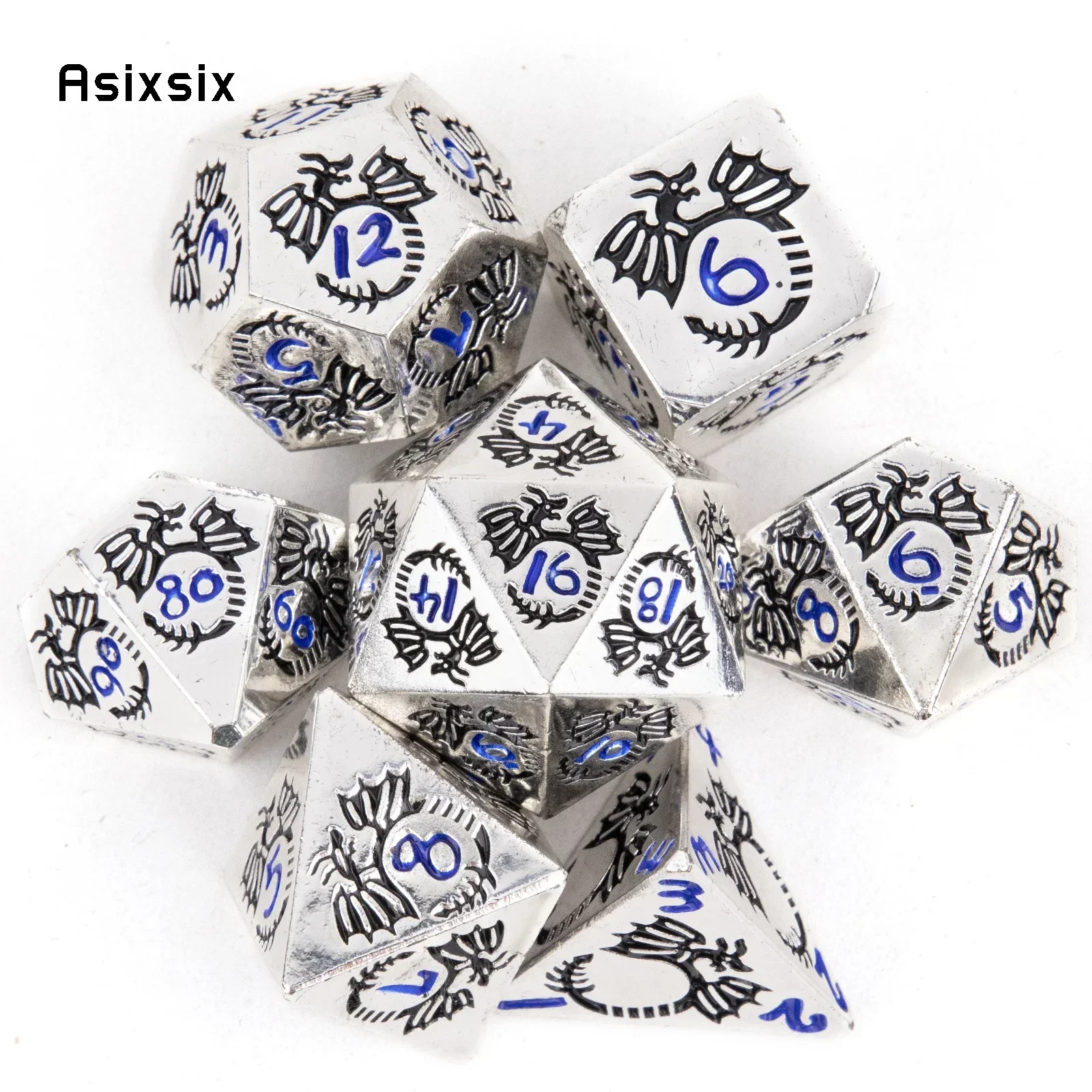 7 Pcs Black White Dragon Metal Dice Perfect For Card Games Board Games For Critical Role, Rpgs, D&D
7 Pcs Black White Dragon Metal Dice Perfect For Card Games Board Games For Critical Role, Rpgs, D&D