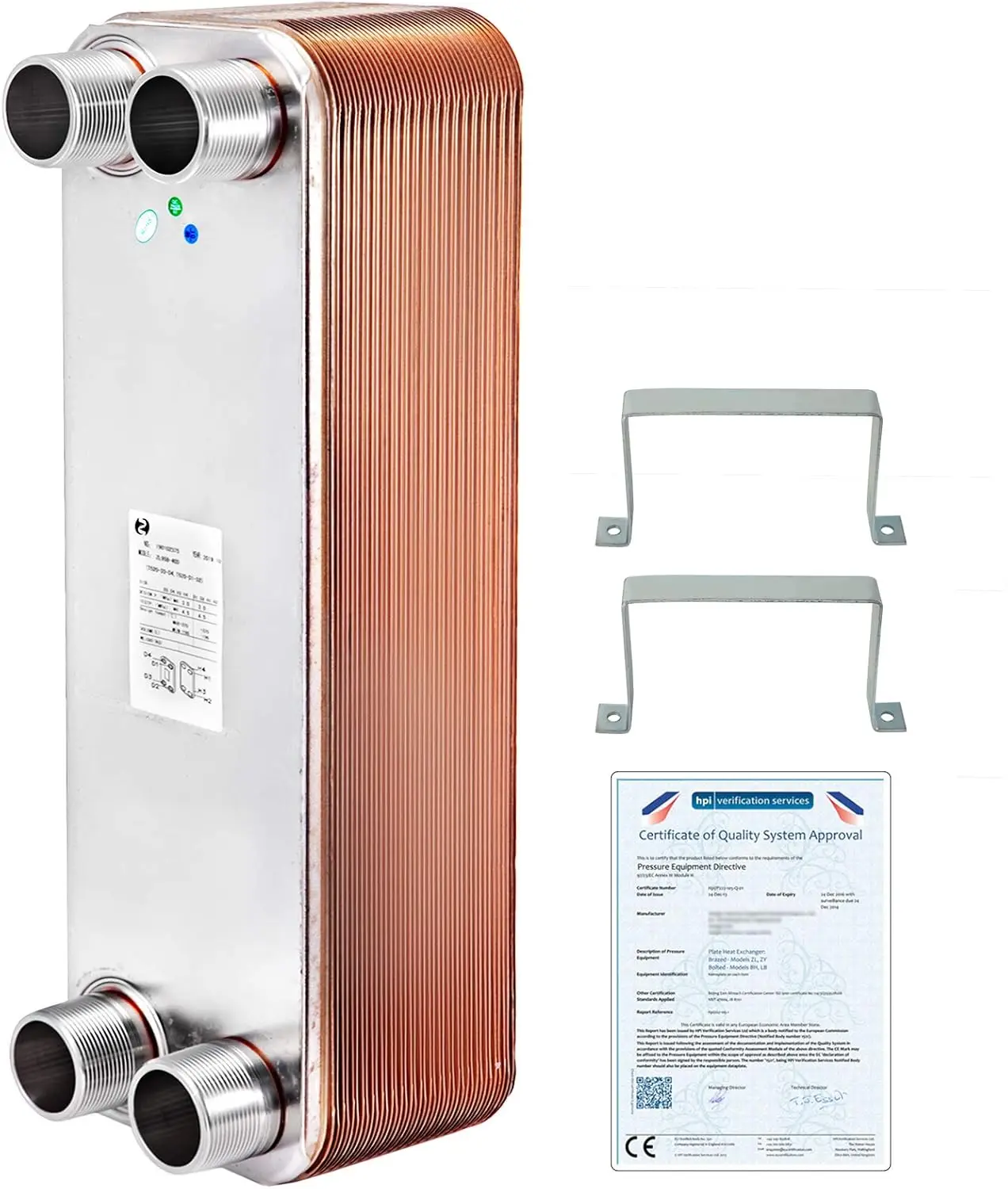 Heat Exchanger 3"x7.5" 40 Plates Brazed Plate Heat Exchanger 316L 3/4" MPT Heat Exchanger B3-12A Beer Wort Chiller for Hydronic
Heat Exchanger 3"x7.5" 40 Plates Brazed Plate Heat Exchanger 316L 3/4" MPT Heat Exchanger B3-12A Beer Wort Chiller for Hydronic