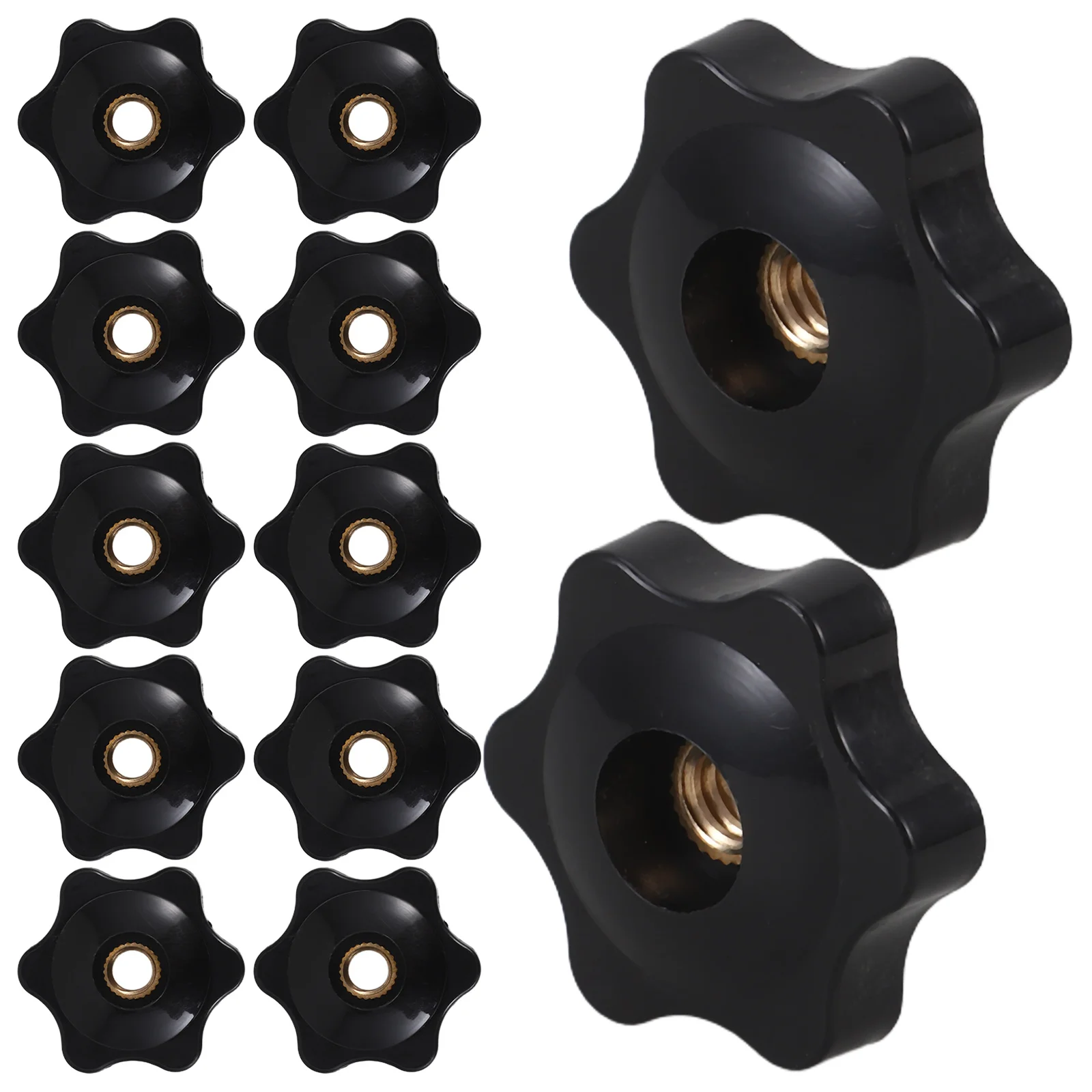 12Pcs Copper Core Star Knob Black M8 Threaded Handle for Machinery Clamping Adjustable Tool Replacement Heavy Duty Industrial
12Pcs Copper Core Star Knob Black M8 Threaded Handle for Machinery Clamping Adjustable Tool Replacement Heavy Duty Industrial