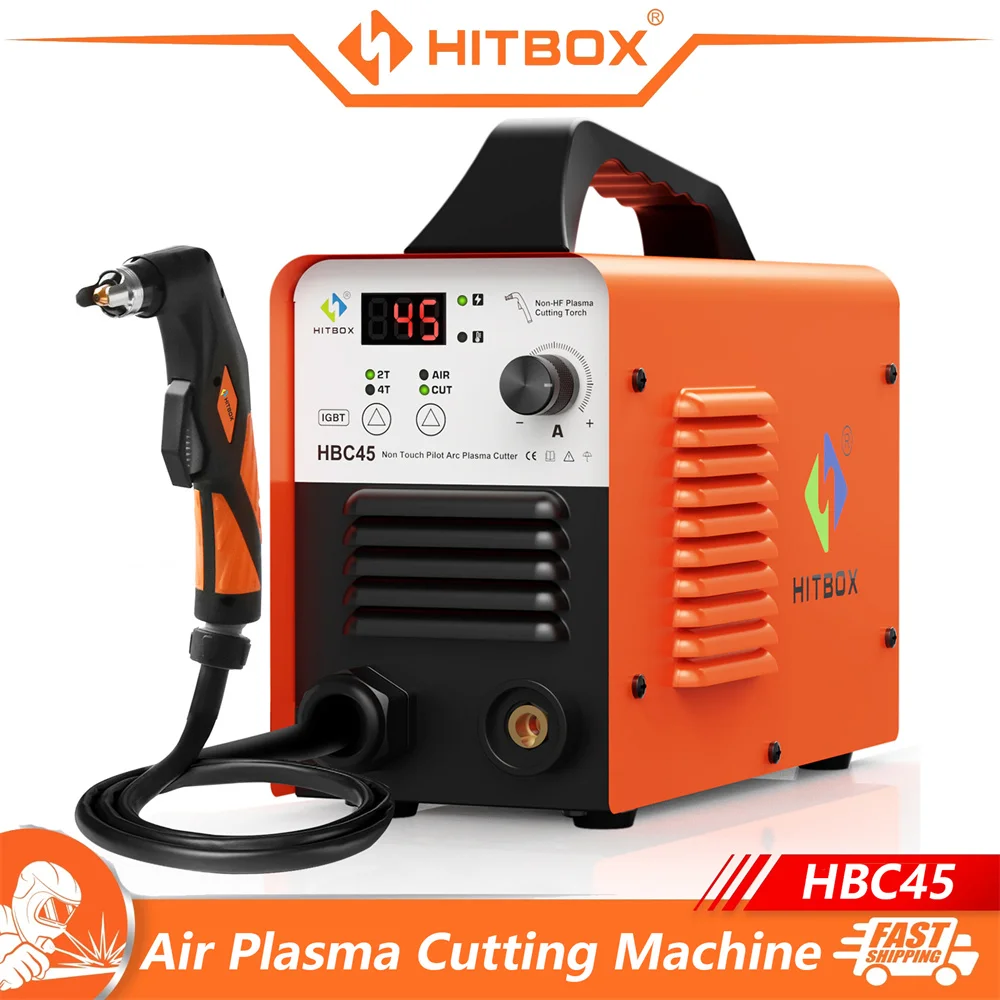 HITBOX HBC45 Air Plasma Cutter Non Touch Pilot ARC Non-HF Plasma Cutting Torch 45A 220V Inverter IGBT 2T 4T Welding Machine
HITBOX HBC45 Air Plasma Cutter Non Touch Pilot ARC Non-HF Plasma Cutting Torch 45A 220V Inverter IGBT 2T 4T Welding Machine