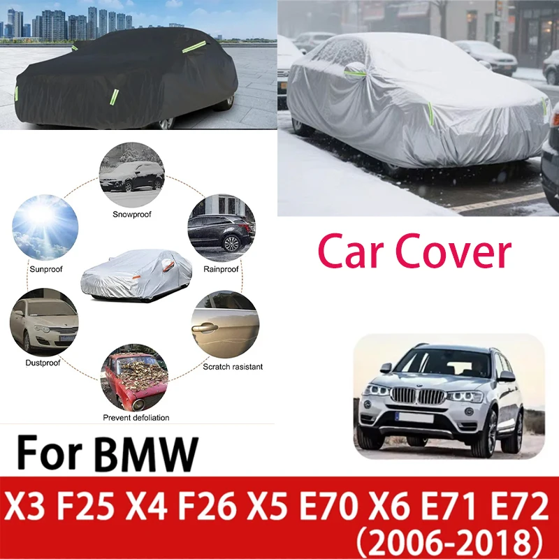 for BMW X3 F25 X4 F26 X5 E70 X6 E71 E72 Full Car Covers Outdoor Sun Anti UV Rain Snow Dust Protection Oxford Cloth Accessories
for BMW X3 F25 X4 F26 X5 E70 X6 E71 E72 Full Car Covers Outdoor Sun Anti UV Rain Snow Dust Protection Oxford Cloth Accessories