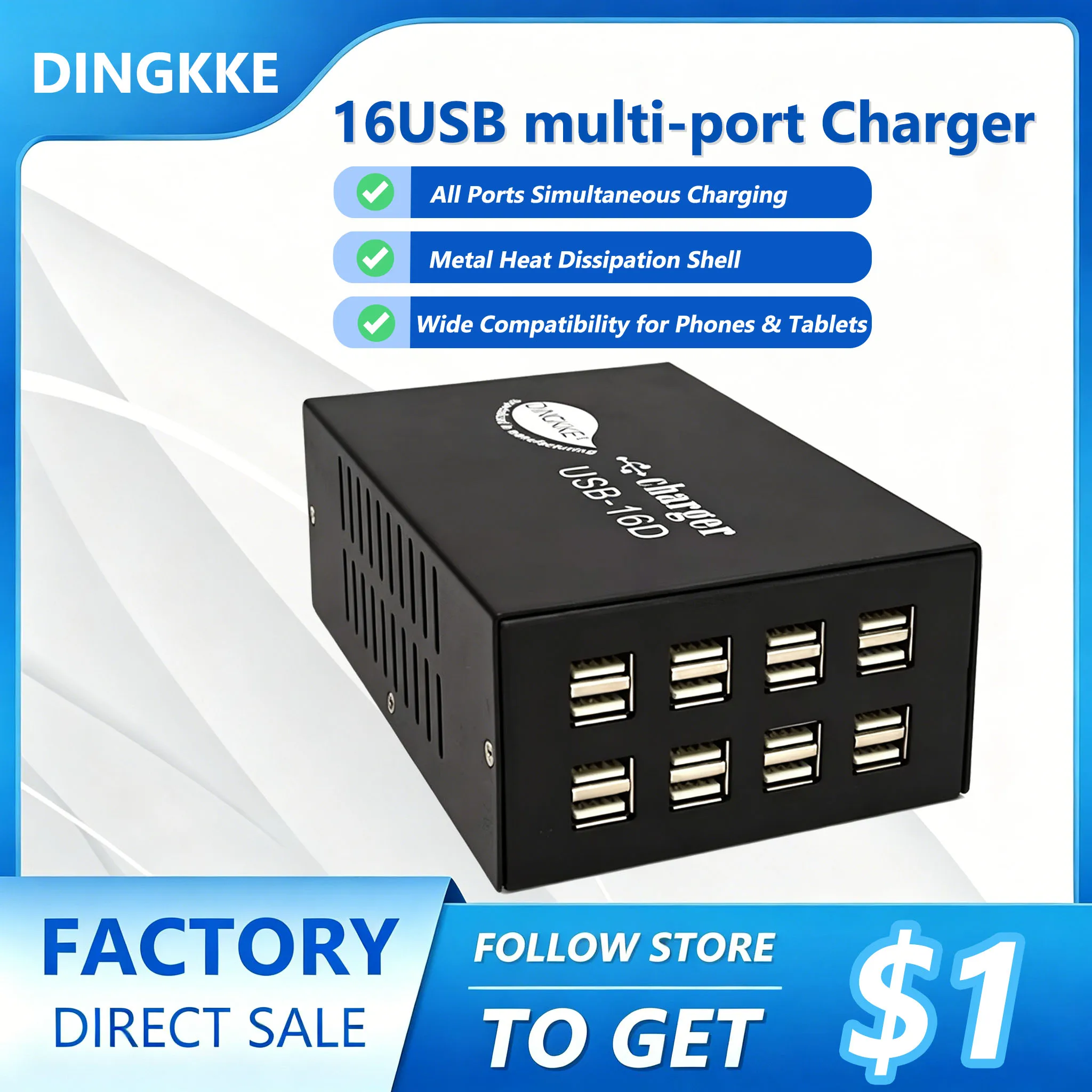 60W Desktop Universal USB Charger Box 16 Ports USB Fast Charging Station for Android Samsung EU Plug 충전기
60W Desktop Universal USB Charger Box 16 Ports USB Fast Charging Station for Android Samsung EU Plug 충전기