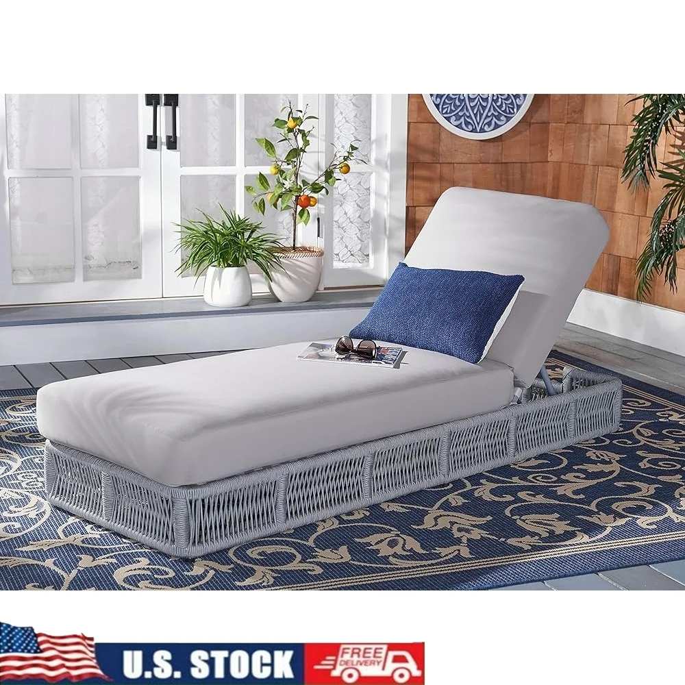 Outdoor Chaise Lounge Chair Grey Rope Cushioned Patio Furniture Comfortable Deck Porch Sunroom Easy Assembly Stylish Durable
Outdoor Chaise Lounge Chair Grey Rope Cushioned Patio Furniture Comfortable Deck Porch Sunroom Easy Assembly Stylish Durable
