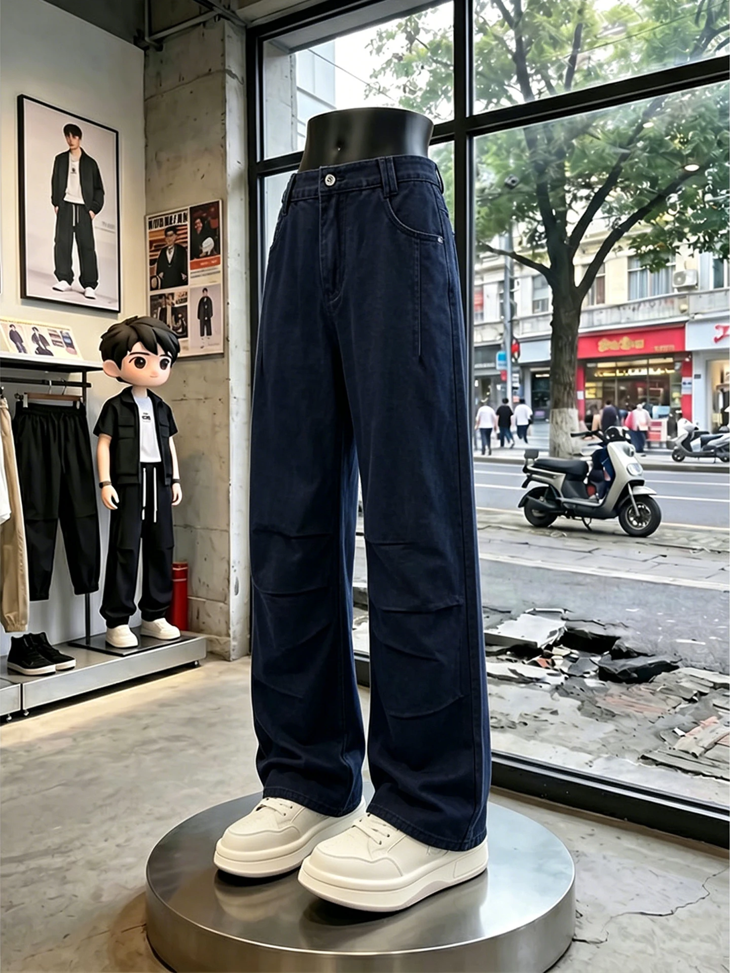 American Style Workwear Jeans Men's Summer Cleanfit Straight Leg High Street Vibe Micro Flared Pants Low Waist Folded Design
American Style Workwear Jeans Men's Summer Cleanfit Straight Leg High Street Vibe Micro Flared Pants Low Waist Folded Design