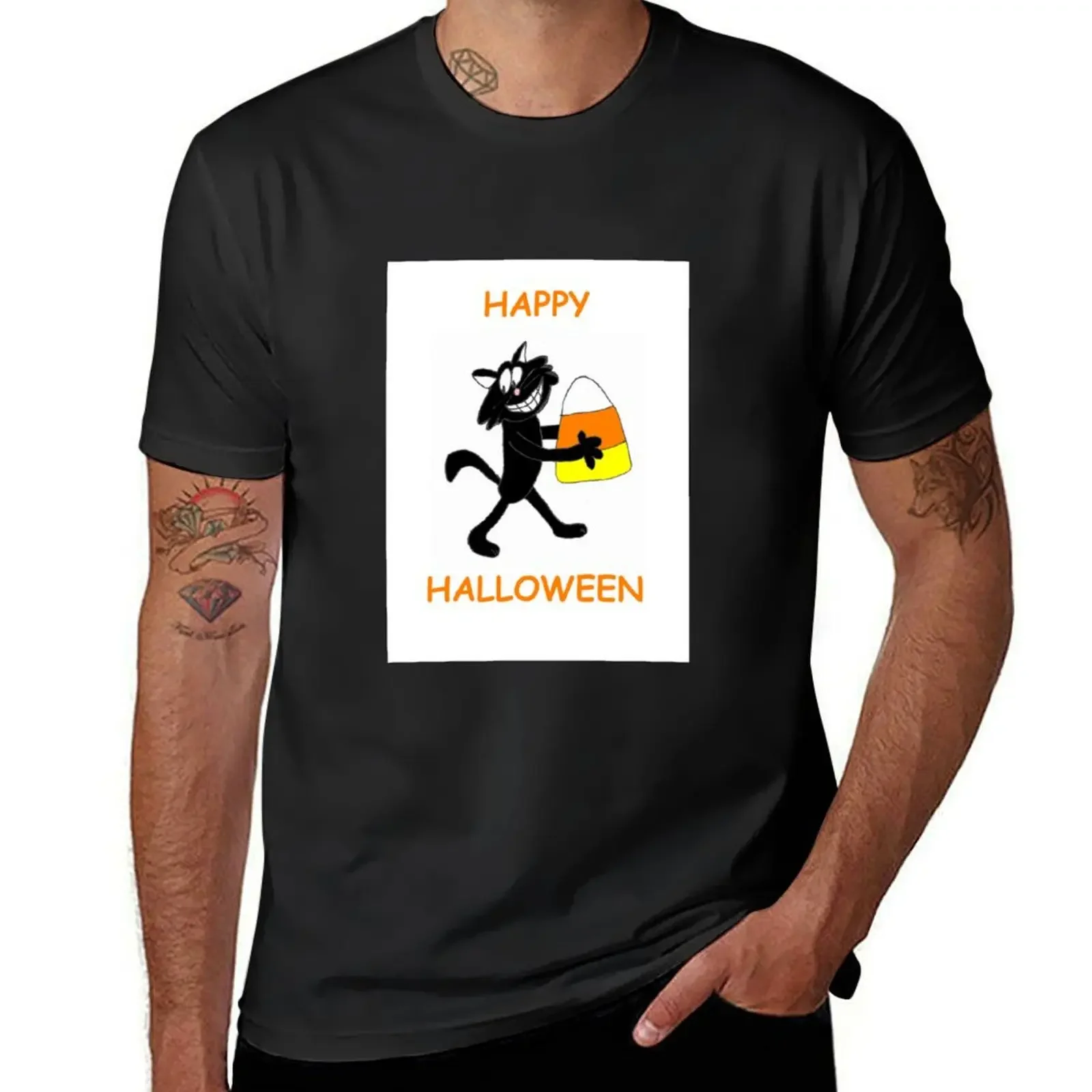 Black Cat Happy Halloween T-Shirt Aesthetic clothing Luxury man summer top mens graphic t-shirts big and tall
Black Cat Happy Halloween T-Shirt Aesthetic clothing Luxury man summer top mens graphic t-shirts big and tall