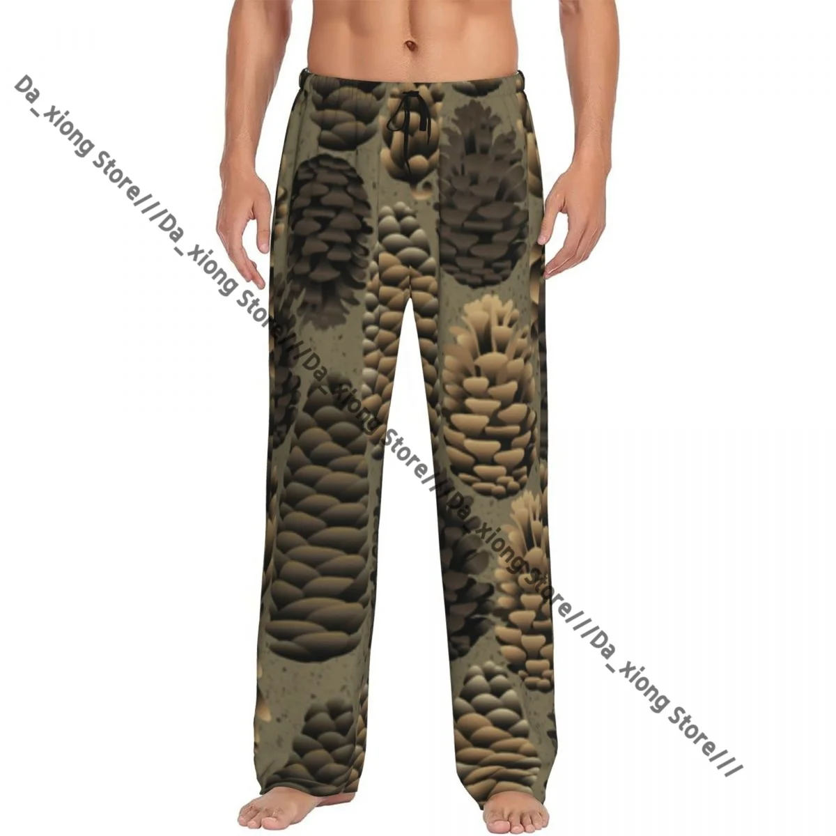 Мужская одежда для сна, свободные брюки для сна, пижамы, сосновые шишки, длинные брюки с рождественским принтом, повседневная домашняя одежда
Мужская одежда для сна, свободные брюки для сна, пижамы, сосновые шишки, длинные брюки с рождественским принтом, повседневная домашняя одежда