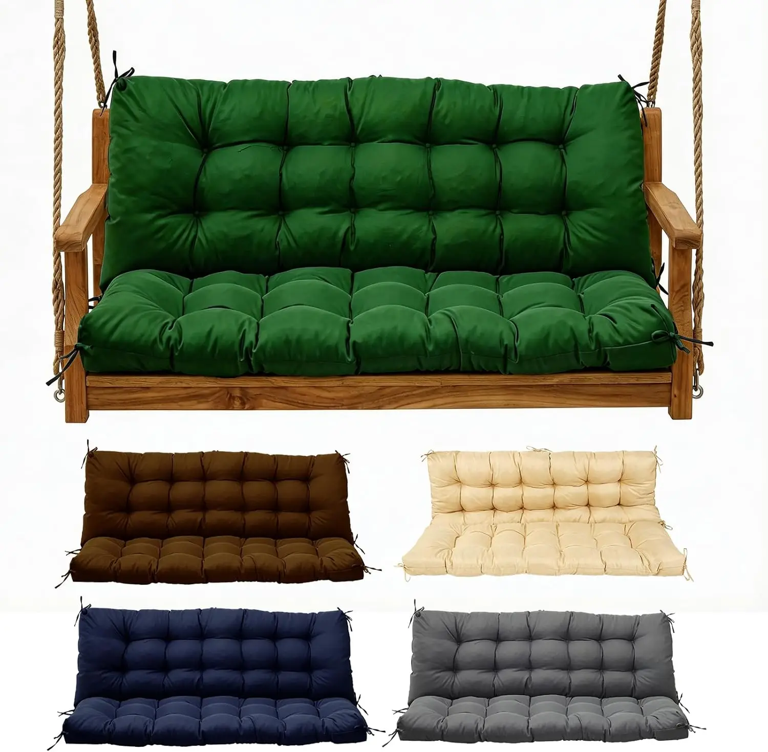 Waterproof Thickened Swing Cushion with Ties for Outdoor Furniture 60x40 Dark Green
Waterproof Thickened Swing Cushion with Ties for Outdoor Furniture 60x40 Dark Green