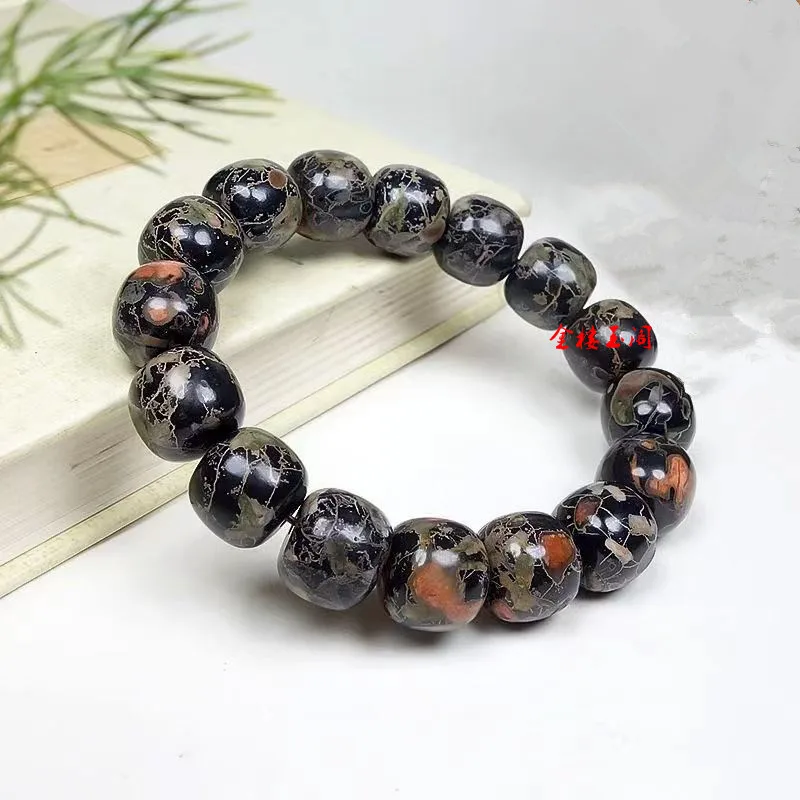Natural Plum Blossom Jade Bracelet Old Shaped Bead Round Bead Bracelet Antique Fragrance Original Color Mineral Jade Bracelet
Natural Plum Blossom Jade Bracelet Old Shaped Bead Round Bead Bracelet Antique Fragrance Original Color Mineral Jade Bracelet