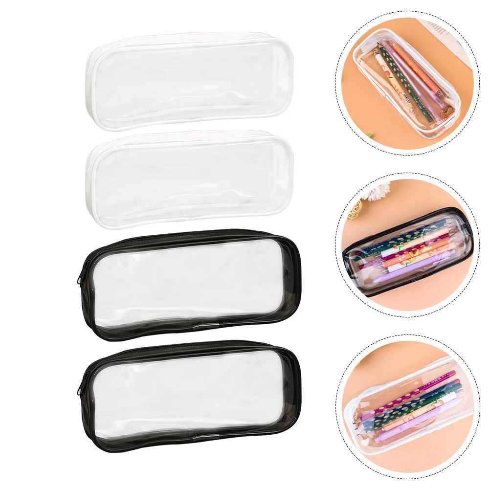 4pcs Waterproof Pvc Stationery Bags Transparent Pencil Cases Organizers Portable Zipper Makeup Bags For Students Adults
4pcs Waterproof Pvc Stationery Bags Transparent Pencil Cases Organizers Portable Zipper Makeup Bags For Students Adults