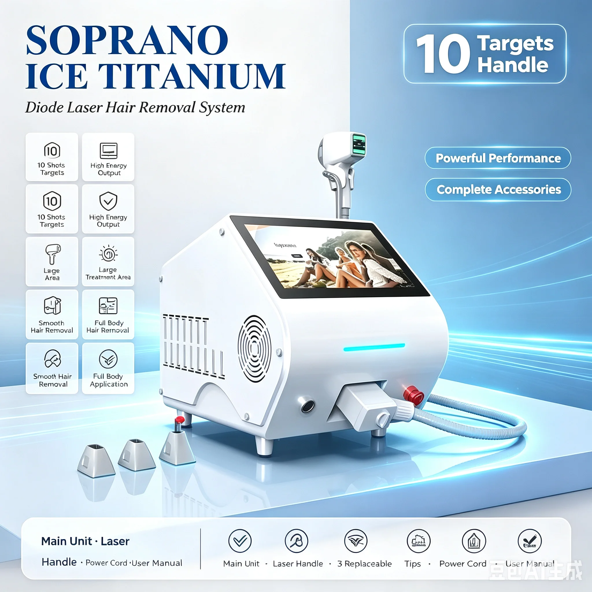 Magnetic SHR Diode Laser Hair Removal Machine Soprano Dynamic 3D Painless Permanent Depilation Professional Beauty Salon Device
Magnetic SHR Diode Laser Hair Removal Machine Soprano Dynamic 3D Painless Permanent Depilation Professional Beauty Salon Device
