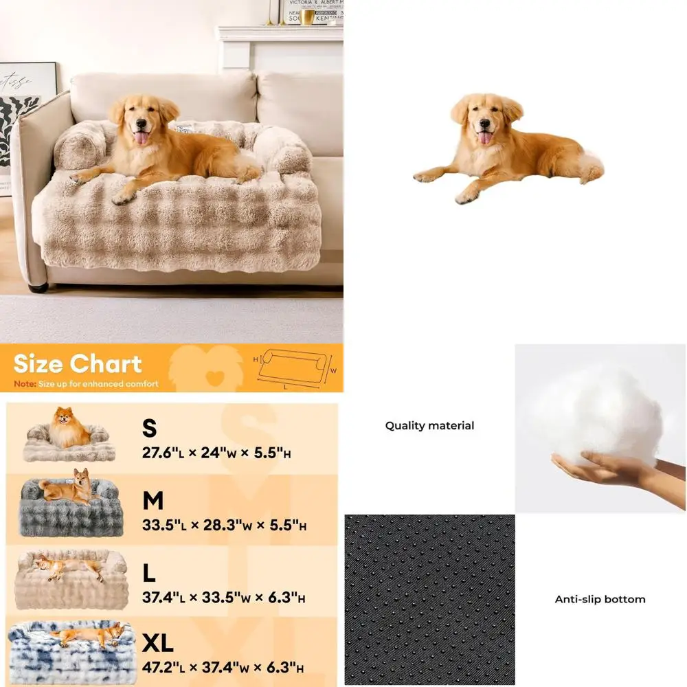 Washable Dog Couch Cover for Large, Medium, Small Dogs & Cats - Fluffy Calming Bed, Coffee, 37.4x33.46x6.3 inches
Washable Dog Couch Cover for Large, Medium, Small Dogs & Cats - Fluffy Calming Bed, Coffee, 37.4x33.46x6.3 inches