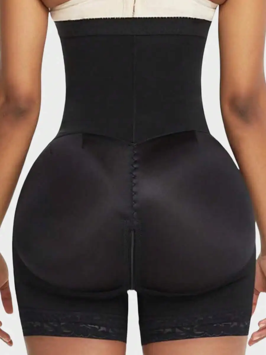 Black High-Waist Butt Enhancing Shapewear Shorts With Zipper And Hook Closure For Everyday Office Or Fitness Wear
Black High-Waist Butt Enhancing Shapewear Shorts With Zipper And Hook Closure For Everyday Office Or Fitness Wear