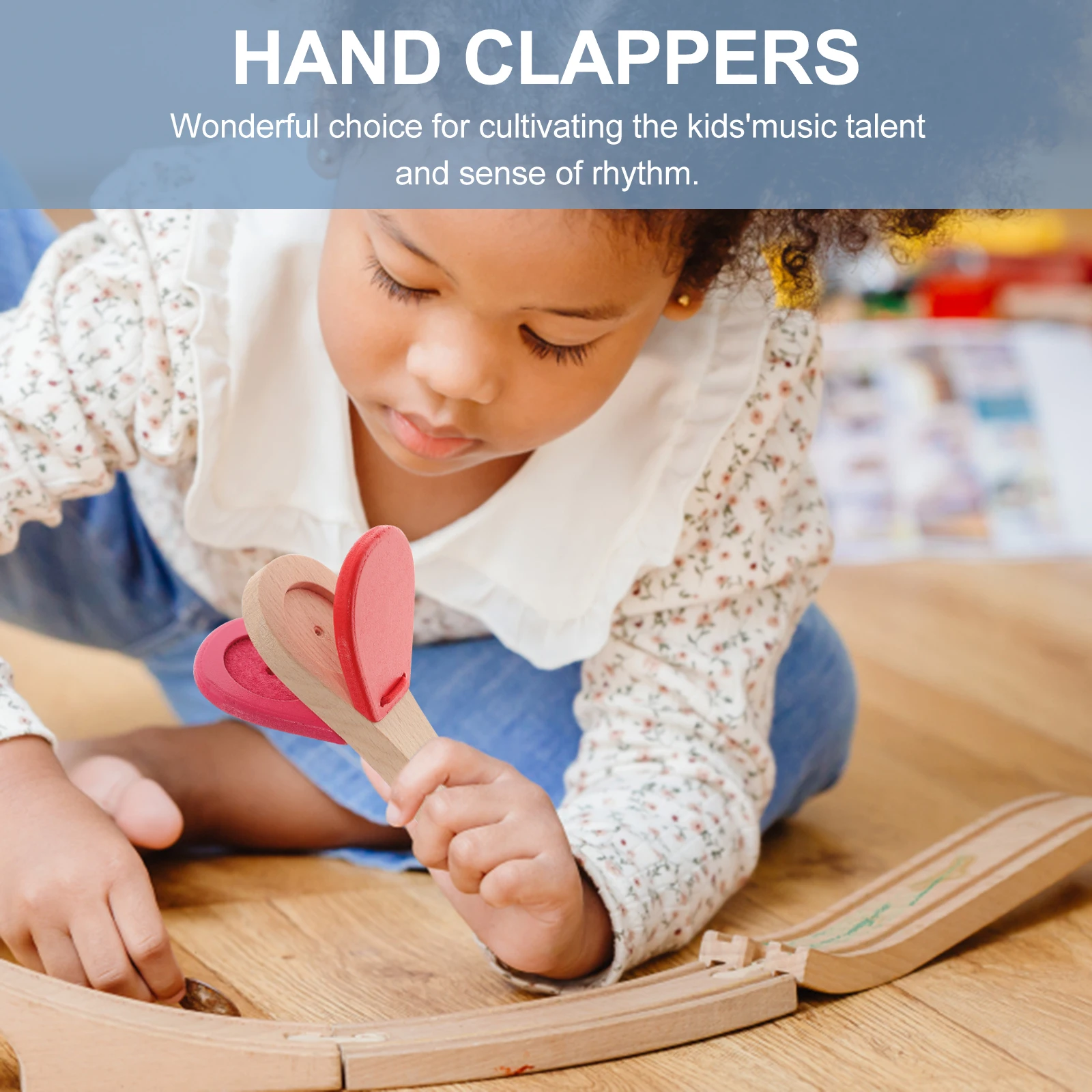 Wooden Clappers Musical Toys Kids Castanets Lightweight Portable Bright Colors Rhythm Sound Percussion Instruments 
Wooden Clappers Musical Toys Kids Castanets Lightweight Portable Bright Colors Rhythm Sound Percussion Instruments