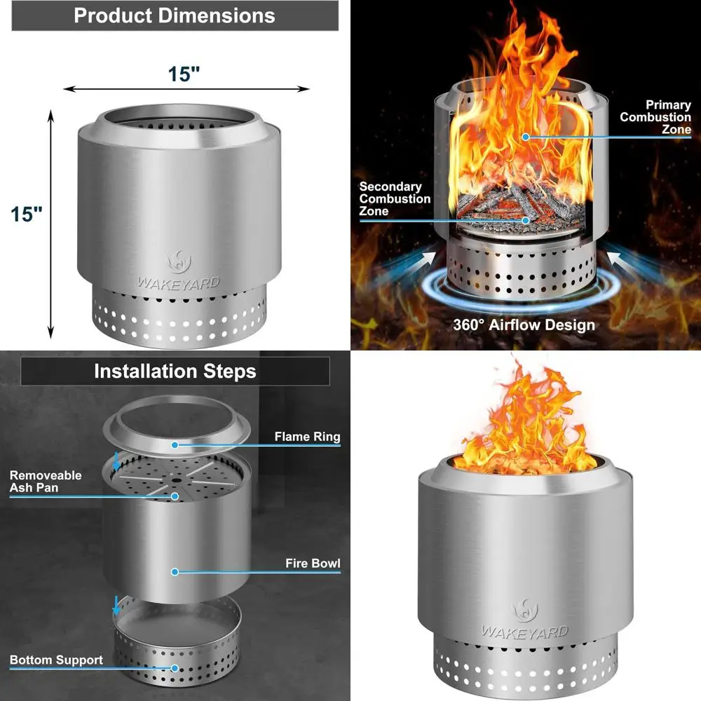 15-дюймовый водонепроницаемый портативный уличный очаг с кочергой для патио, кемпинга и использования на заднем дворе
15-дюймовый водонепроницаемый портативный уличный очаг с кочергой для патио, кемпинга и использования на заднем дворе
