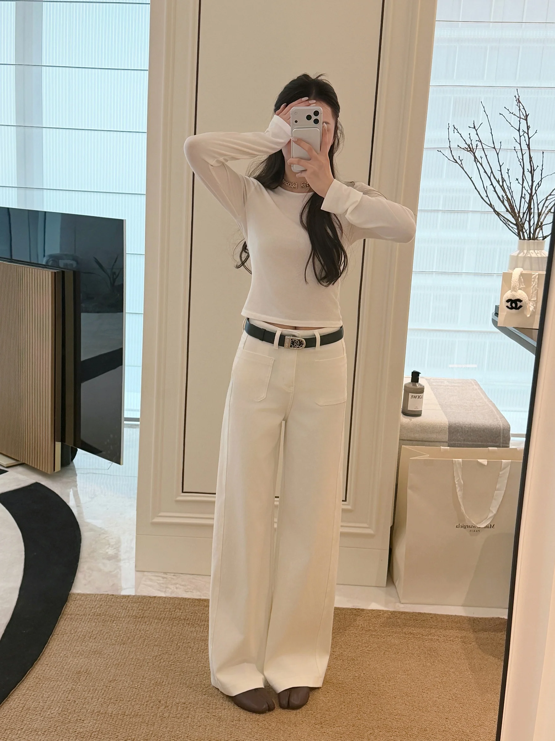 Rubbit Chic Silk-Matte Cotton Long Sve T-irt Waist-Cut ort Sle round Ne Women's Inner Wear Top Skin-Friendly Breat...
Rubbit Chic Silk-Matte Cotton Long Sve T-irt Waist-Cut ort Sle round Ne Women's Inner Wear Top Skin-Friendly Breat...