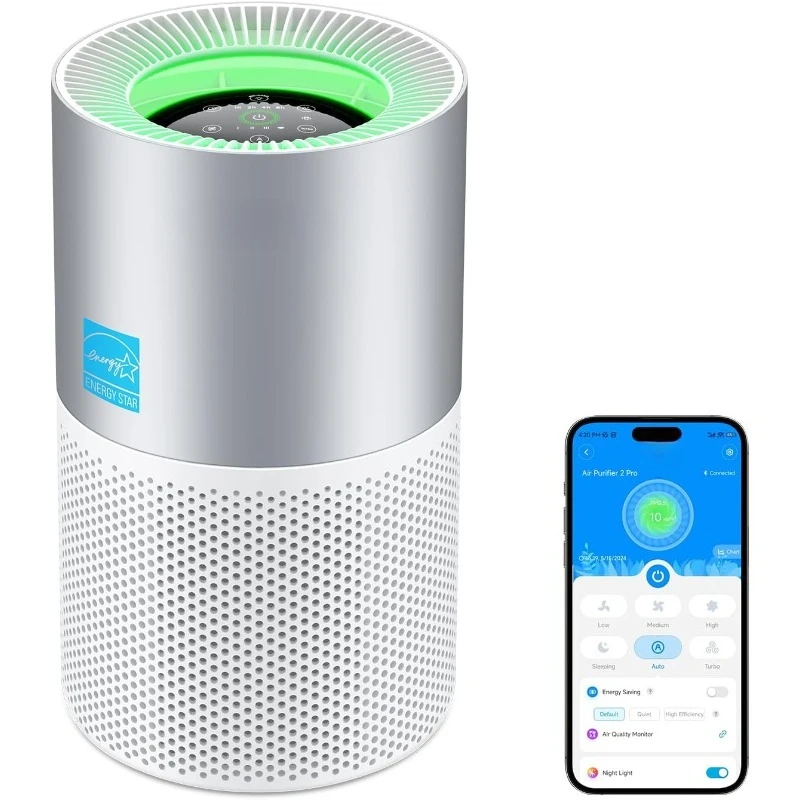 Air Purifier for Homes and Large Rooms with Detachable Pre-filter, Air Quality Monitor
Air Purifier for Homes and Large Rooms with Detachable Pre-filter, Air Quality Monitor