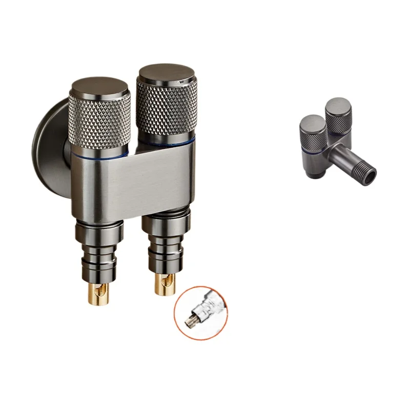 *Y All copper gun gray triangle valve thickened hot and cold water stop valve household angle valve switch
*Y All copper gun gray triangle valve thickened hot and cold water stop valve household angle valve switch