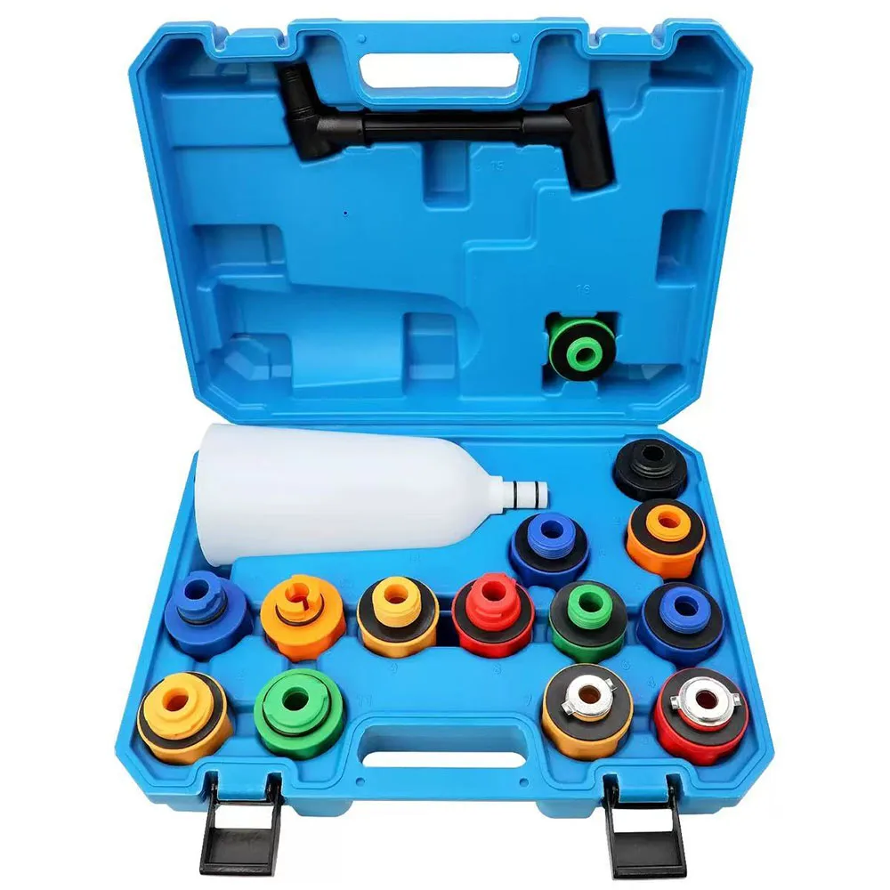 Engine Oil Filler Oil Change Tool Oil Dispenser Funnels Kit with Flexible Extension and 14 Oil Cap Adapters for GM Ford VW BMW
Engine Oil Filler Oil Change Tool Oil Dispenser Funnels Kit with Flexible Extension and 14 Oil Cap Adapters for GM Ford VW BMW