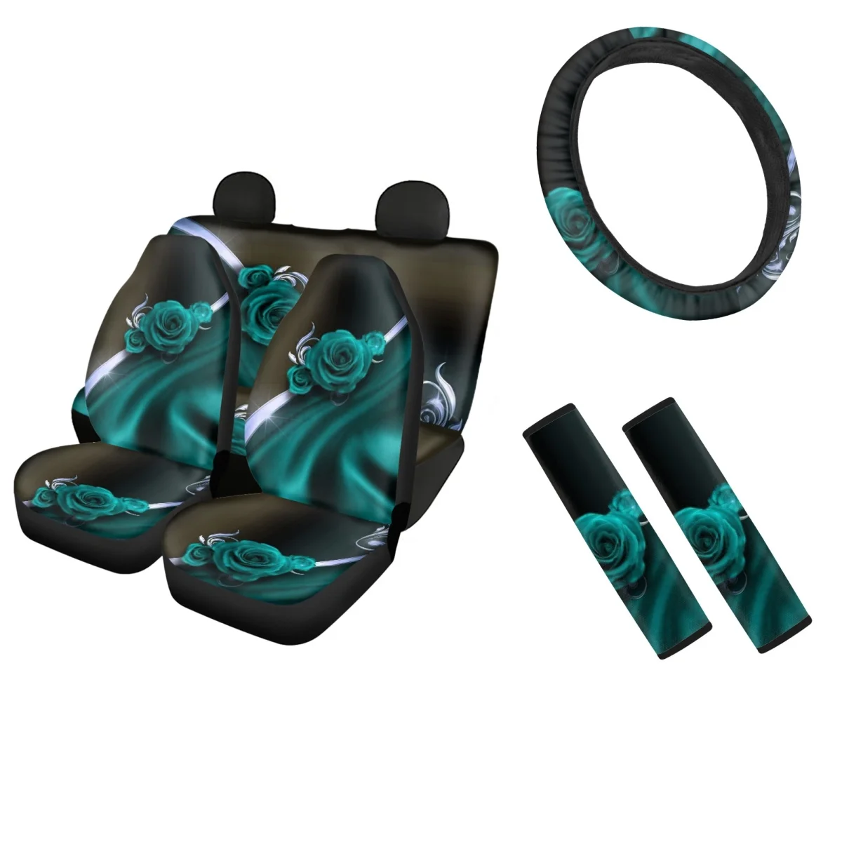 Fashion Print Car Interior Seat Covers Gothic Roes Comfortable Steering Wheel Protection Seat Belt Sets Covers Auto Accessories
Fashion Print Car Interior Seat Covers Gothic Roes Comfortable Steering Wheel Protection Seat Belt Sets Covers Auto Accessories