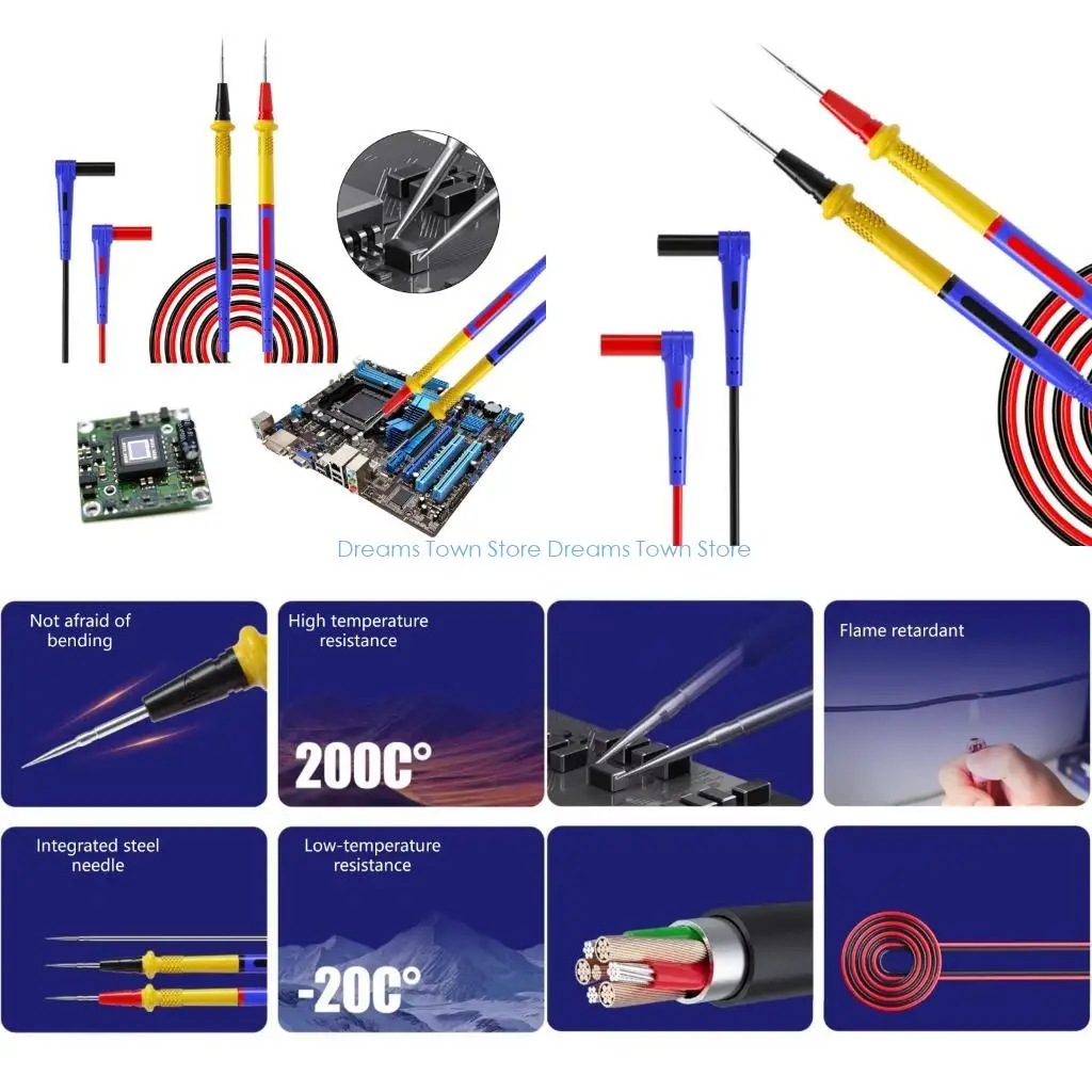 HX6A Multimeter Probe Test Leads Cable 20A 1000V Universal Digital Multimeter Probe 120cm Test Leads For Electronics
HX6A Multimeter Probe Test Leads Cable 20A 1000V Universal Digital Multimeter Probe 120cm Test Leads For Electronics