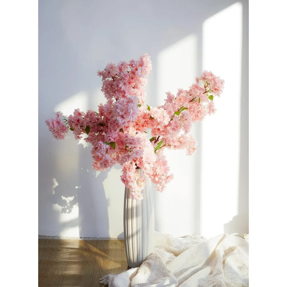 6PCS Cherry Blossom Branches, Artificial Fake Flowers Stems Silk Tall Flower Arrangement Cherry Blossom Decor for Home Wedding
6PCS Cherry Blossom Branches, Artificial Fake Flowers Stems Silk Tall Flower Arrangement Cherry Blossom Decor for Home Wedding