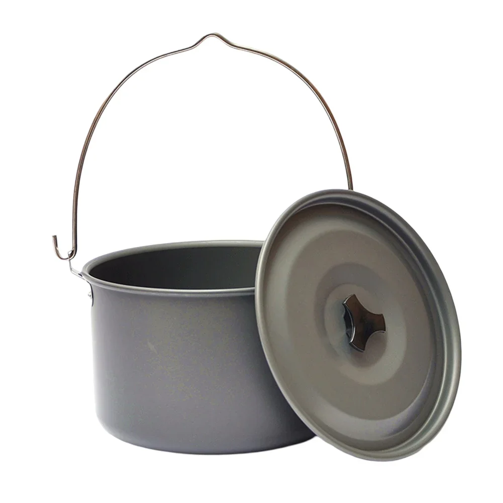 Avoid Spillage Camping Picnic Hanging Cooking Pot Barbecue Hanger Pot Compact Size Easy To Carry Food-grade Material
Avoid Spillage Camping Picnic Hanging Cooking Pot Barbecue Hanger Pot Compact Size Easy To Carry Food-grade Material