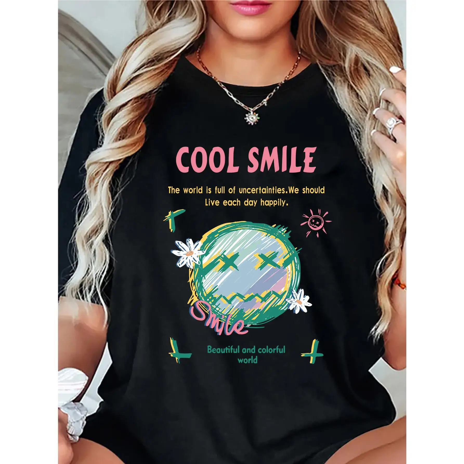 New Ladies' Fashion Letter Print Round Neck Casual Sports Four Seasons Comfortable T-shirt Simple And Versatile Slim Temperament
New Ladies' Fashion Letter Print Round Neck Casual Sports Four Seasons Comfortable T-shirt Simple And Versatile Slim Temperament