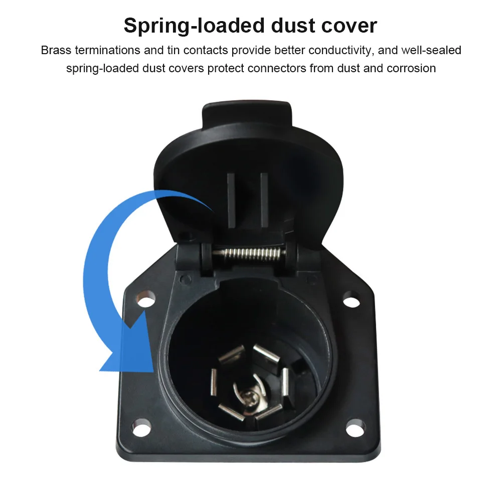 7 Pin Trailer Connector Rust Proof 7-Pin RV Socket Cable 7 Way Female End Trailer Socket for Trailers Campers Outdoor Activities
7 Pin Trailer Connector Rust Proof 7-Pin RV Socket Cable 7 Way Female End Trailer Socket for Trailers Campers Outdoor Activities
