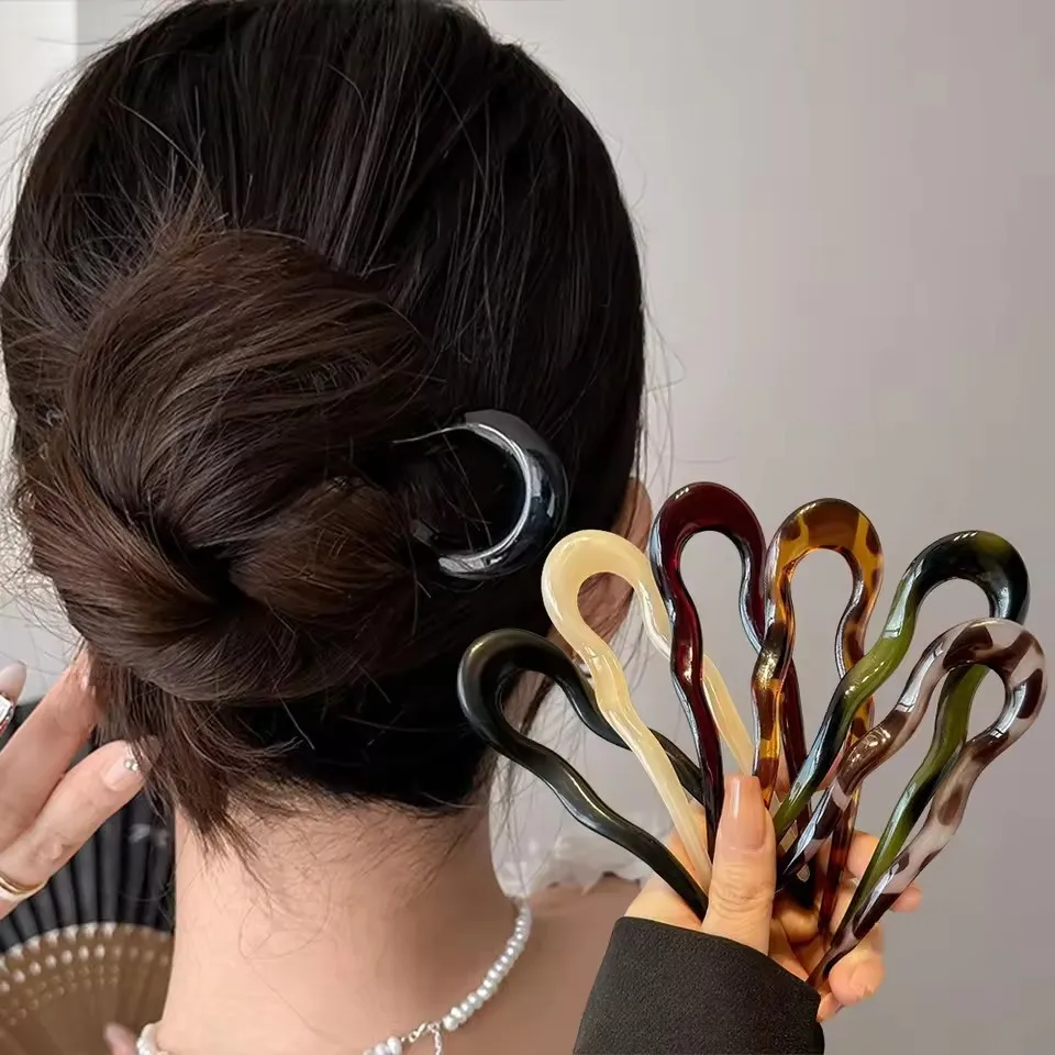 U-Shaped Hair Fork Fashion Tortoiseshell Acetate Acrylic Hairpin Geometric Headwear Hair Sticks Women Girls Hair Accessories
U-Shaped Hair Fork Fashion Tortoiseshell Acetate Acrylic Hairpin Geometric Headwear Hair Sticks Women Girls Hair Accessories