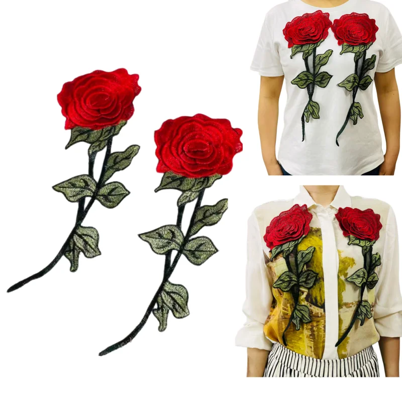 2 pieces of large-sized exquisite rose embroidery fabric accessories for DIY - suitable for sewing onto wedding dresses, formal
2 pieces of large-sized exquisite rose embroidery fabric accessories for DIY - suitable for sewing onto wedding dresses, formal