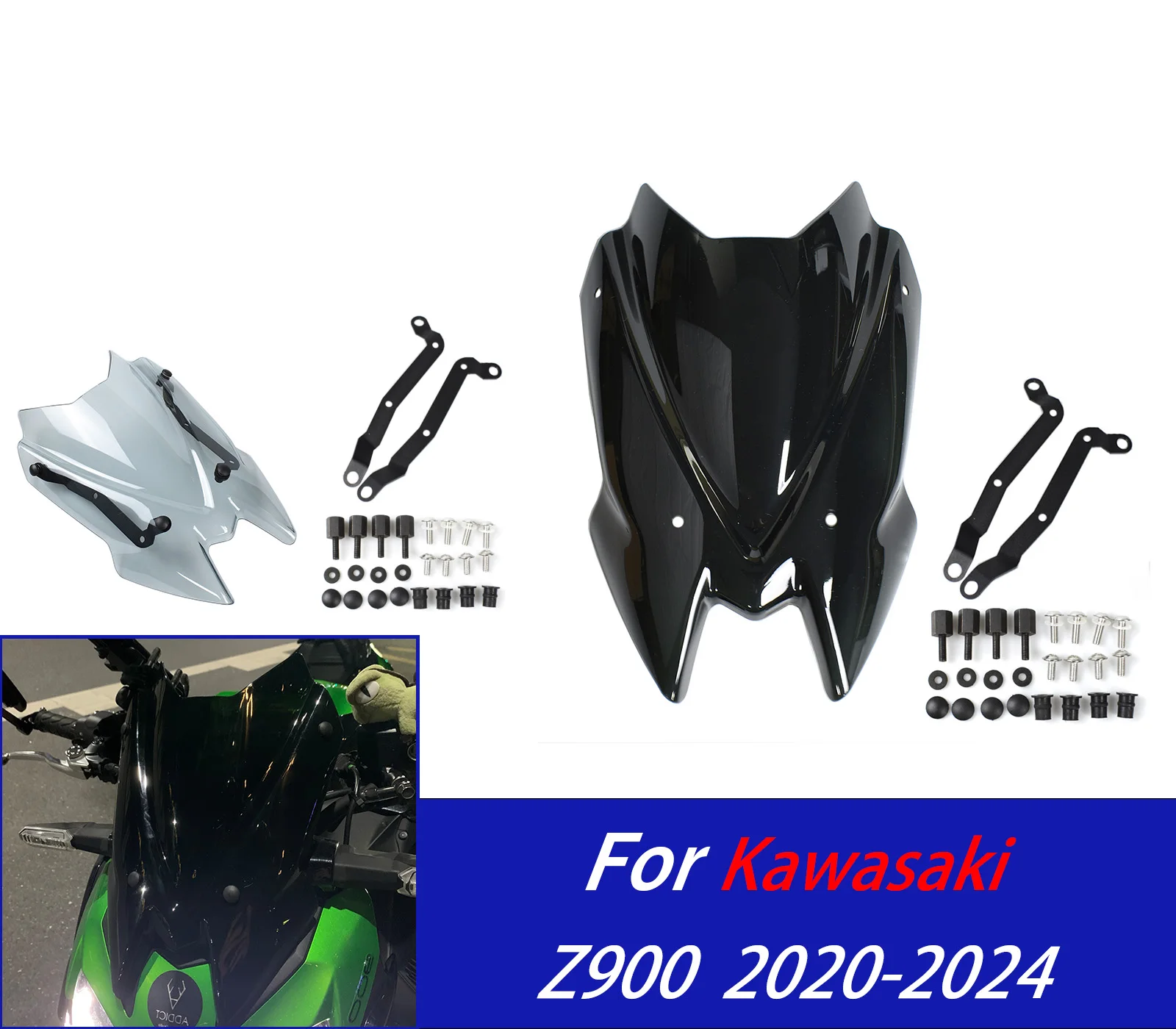 For Z900 Front Wind Screen Shield Air Deflectors For Kawasaki Z 900 2020-2024 Windscreen Motorcycle Windshield Accessories
For Z900 Front Wind Screen Shield Air Deflectors For Kawasaki Z 900 2020-2024 Windscreen Motorcycle Windshield Accessories
