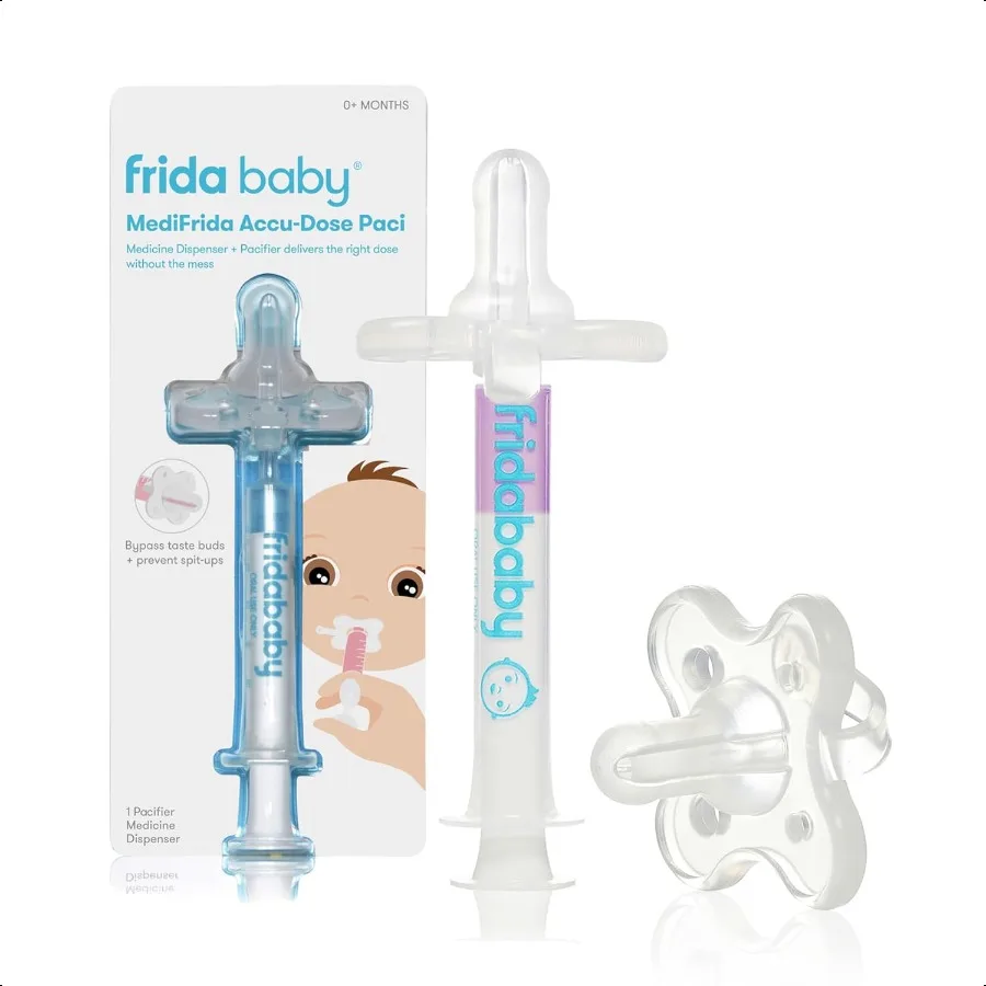 Frida Baby Medicine Pacifier Syringe AccuDose Paci Medi Frida Dispenser for M Fuss Free Use Made in USA
Frida Baby Medicine Pacifier Syringe AccuDose Paci Medi Frida Dispenser for M Fuss Free Use Made in USA