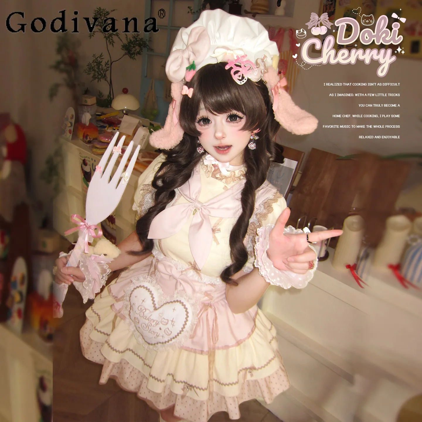 Original Japanese Lolita Cosplay 2-piece Set Summer New Sweet Girl's Cute Short-sleeved Top and Cake Skirt Outfit Y2k Clothing
Original Japanese Lolita Cosplay 2-piece Set Summer New Sweet Girl's Cute Short-sleeved Top and Cake Skirt Outfit Y2k Clothing