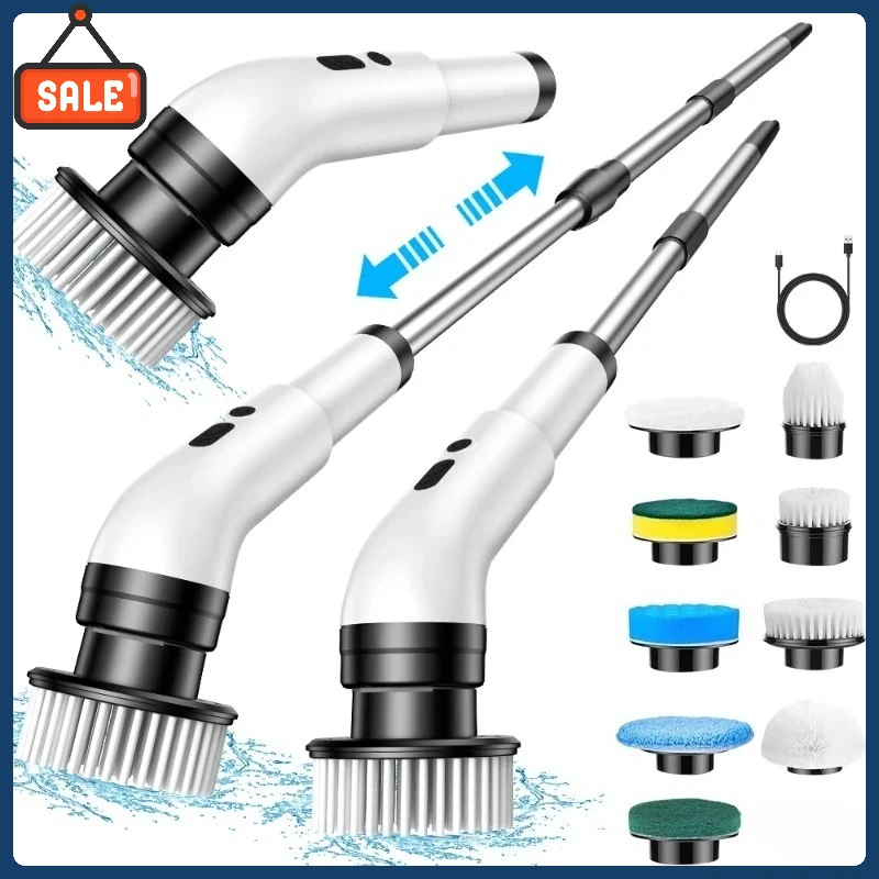 Новая многофункциональная ручная электрическая щетка для чистки 9-в-1 с телескопической функцией, подходит для мытья полов и кухни.
Новая многофункциональная ручная электрическая щетка для чистки 9-в-1 с телескопической функцией, подходит для мытья полов и кухни.