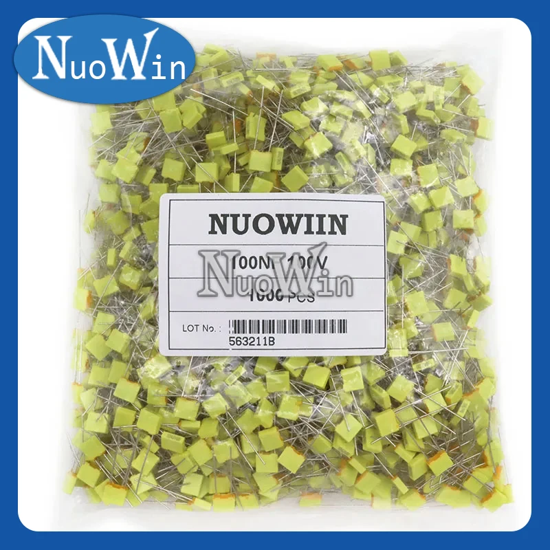 1000PCS 100V Polypropylene Safety Plastic Film Correction Capacitor 102 104 154 224 1NF 2.2NF 4.7NF 10NF 22NF 100NF 330NF 470NF
1000PCS 100V Polypropylene Safety Plastic Film Correction Capacitor 102 104 154 224 1NF 2.2NF 4.7NF 10NF 22NF 100NF 330NF 470NF
