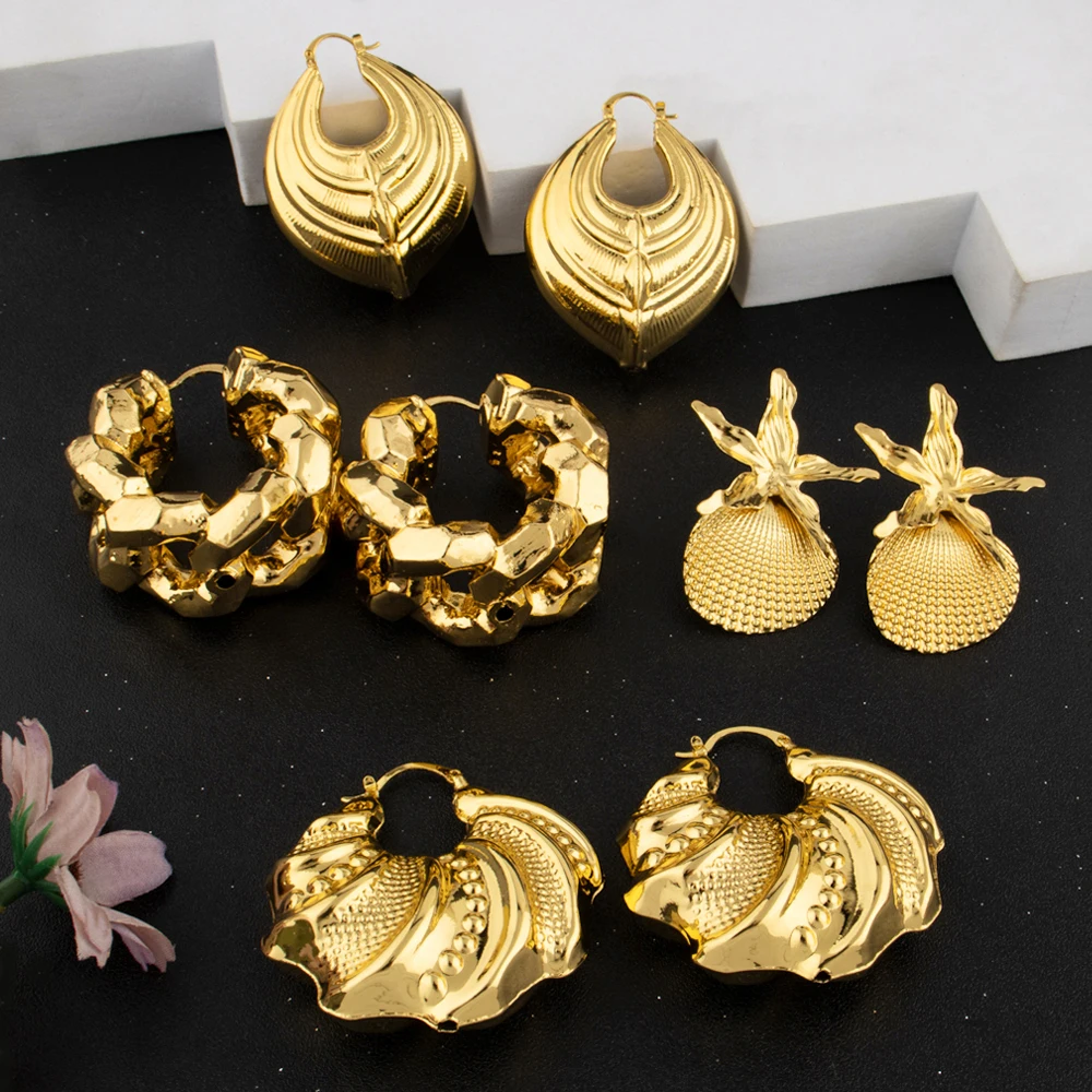 gold colored Woman stainless steel earrings for Women New Design Trendy Retro Geometric Hoop Earrings Fashion Jewelry Gift
gold colored Woman stainless steel earrings for Women New Design Trendy Retro Geometric Hoop Earrings Fashion Jewelry Gift