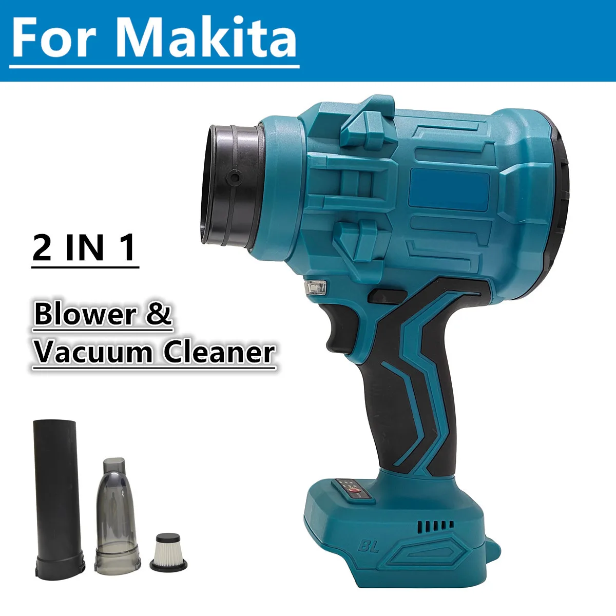 2-in-1 Cordless Air Blower & Vacuum Cleaner Brushless Electric Car Home Cleaner Leaf Duster Power Tool For Makita 18V Battery
2-in-1 Cordless Air Blower & Vacuum Cleaner Brushless Electric Car Home Cleaner Leaf Duster Power Tool For Makita 18V Battery