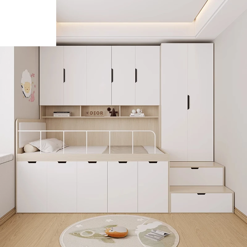 Customized half-height bed side wardrobe integrated small apartment tatami children's room
Customized half-height bed side wardrobe integrated small apartment tatami children's room