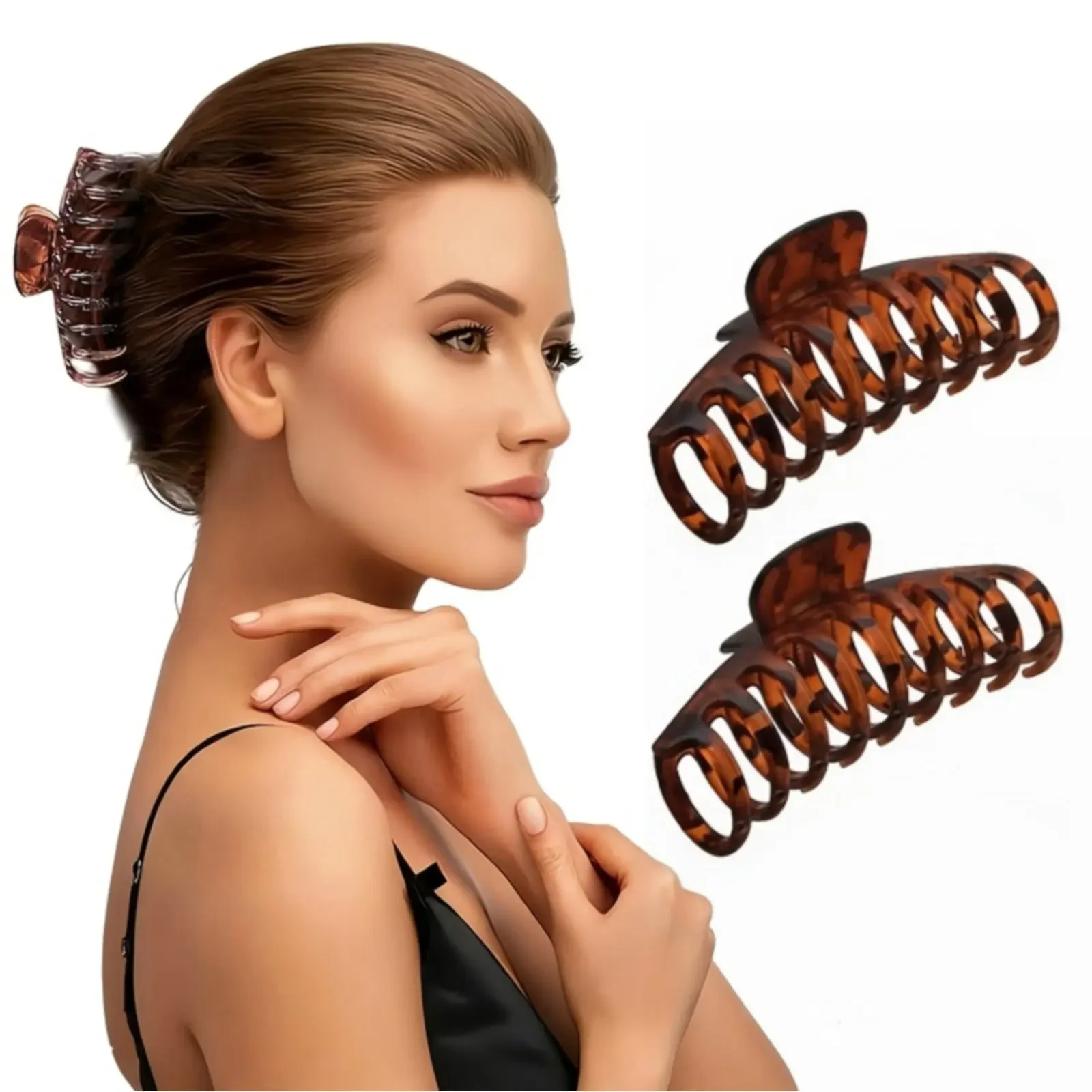 2pcs Women Large Hair Clips Set Matte Leopard Print Big Hair Claws Anti-Slip Ponytail Holders Strong Grip for Long Thick Hair
2pcs Women Large Hair Clips Set Matte Leopard Print Big Hair Claws Anti-Slip Ponytail Holders Strong Grip for Long Thick Hair