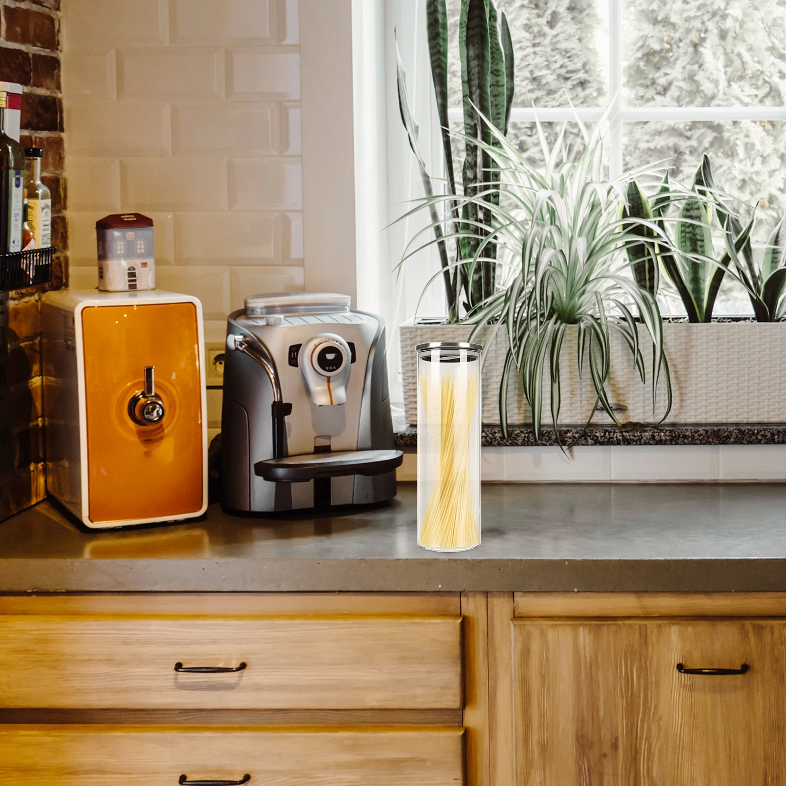 1Pcs Clear Food Storage Jar -Keeping Bottle Airtight Kitchen Glass Canister Container for Beans Nuts Flour
1Pcs Clear Food Storage Jar -Keeping Bottle Airtight Kitchen Glass Canister Container for Beans Nuts Flour