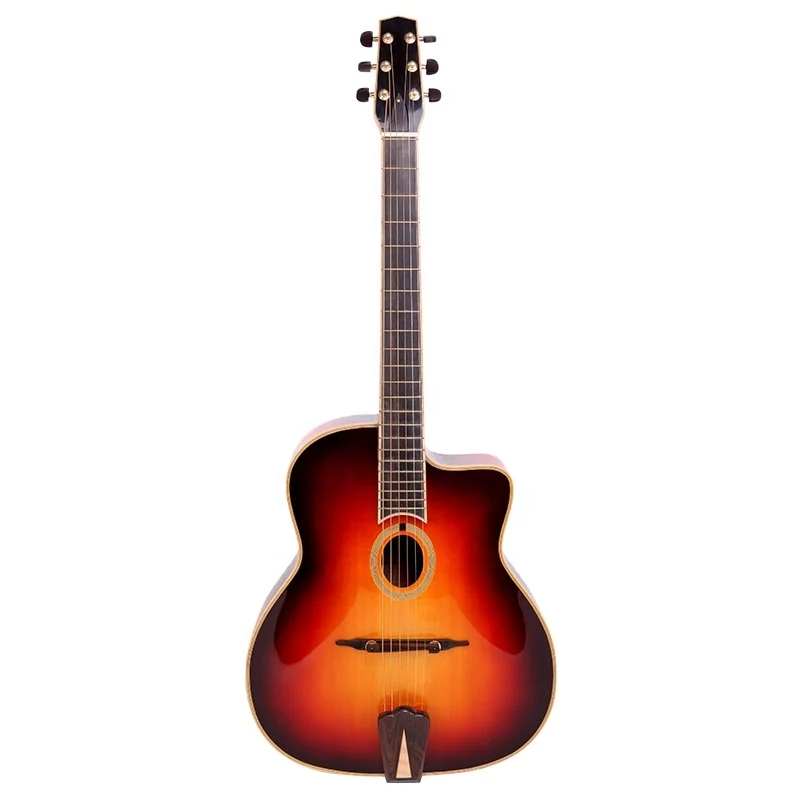 Handmade Jazz Gypsy Hollow Body Guitar with Spruce Top and Maple Back/Side Ebony Fingerboard-Ready for Delivery
Handmade Jazz Gypsy Hollow Body Guitar with Spruce Top and Maple Back/Side Ebony Fingerboard-Ready for Delivery