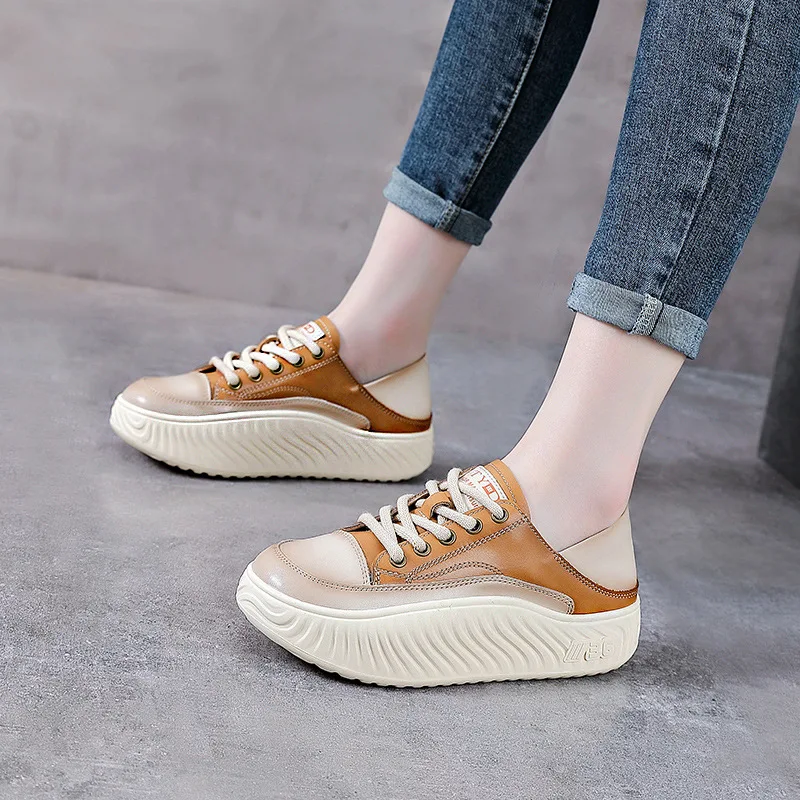 Lefu Shoes Women's Soft Sole Single Shoes Spring and Autumn Genuine Leather Small White Toe Layer Cowhide Casual Board Shoes
Lefu Shoes Women's Soft Sole Single Shoes Spring and Autumn Genuine Leather Small White Toe Layer Cowhide Casual Board Shoes